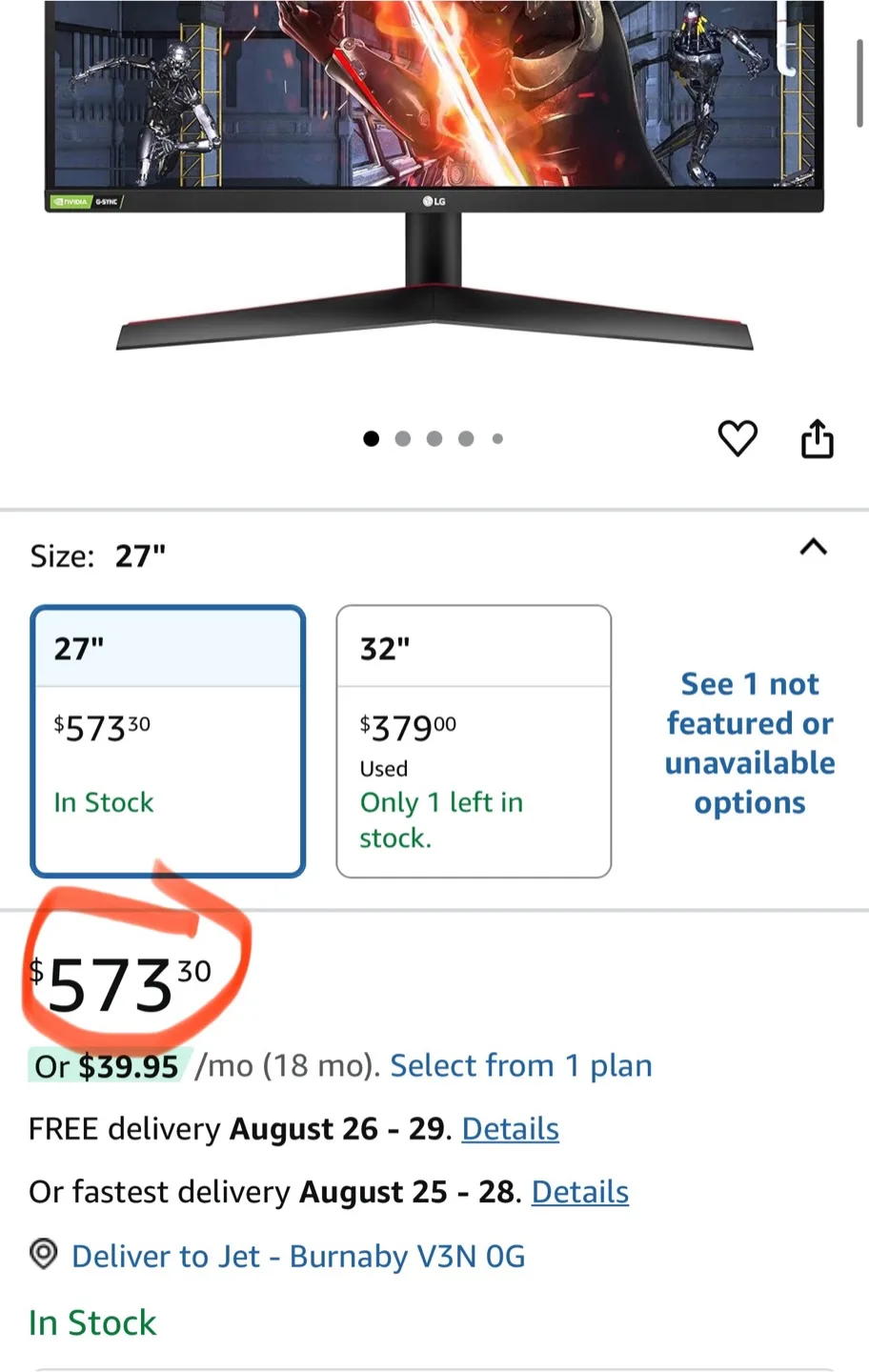 LG UltraGear 27 inch Gaming Monitor image indicator(2)