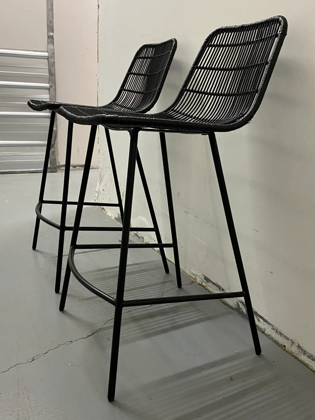 Metal and Rattan Counter stools image indicator(2)
