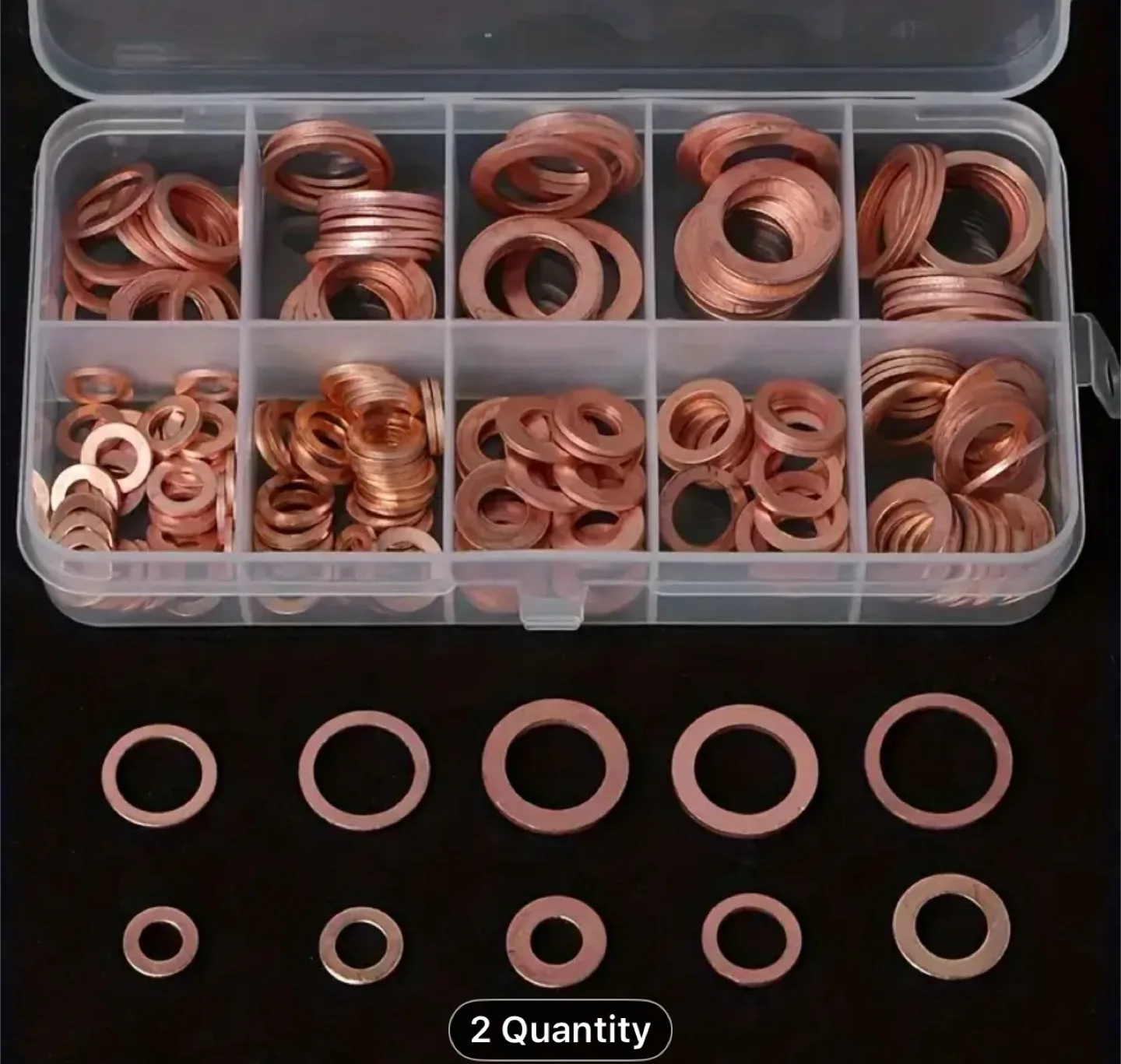 100pcs Copper Sealing Gasket Master Kit image indicator(4)