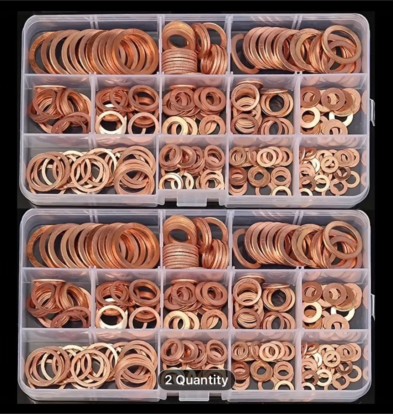 100pcs Copper Sealing Gasket Master Kit image indicator(9)