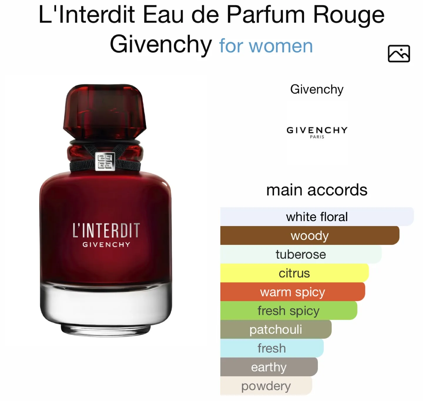 L'Interdit Eau de Parfum Rouge Givenchy 35ml image indicator(7)