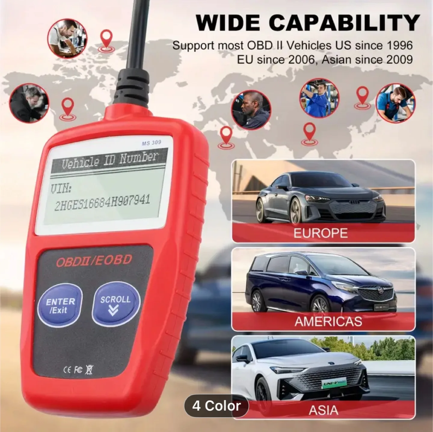 Classic Enhanced OBD2 Scanner for Car Engine Fault Code Reader image indicator(5)