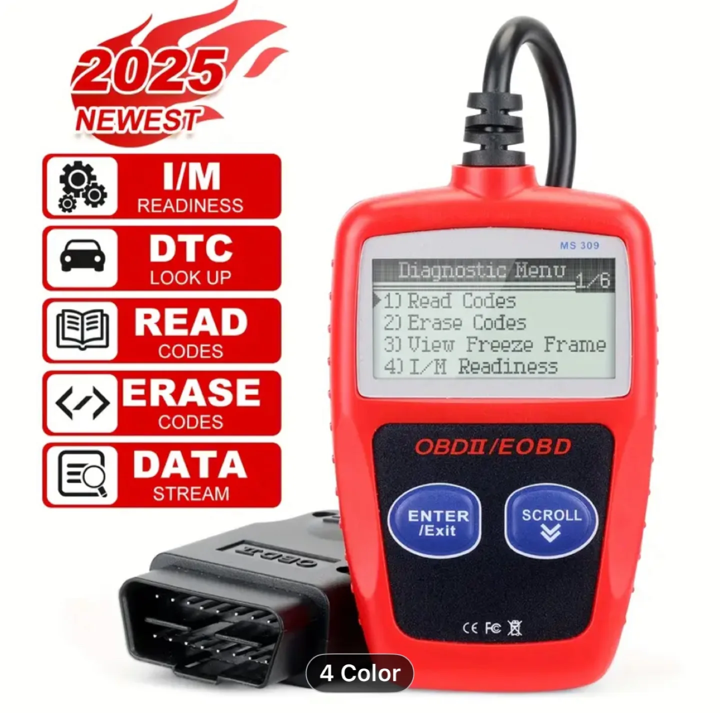 Classic Enhanced OBD2 Scanner for Car Engine Fault Code Reader image indicator(6)