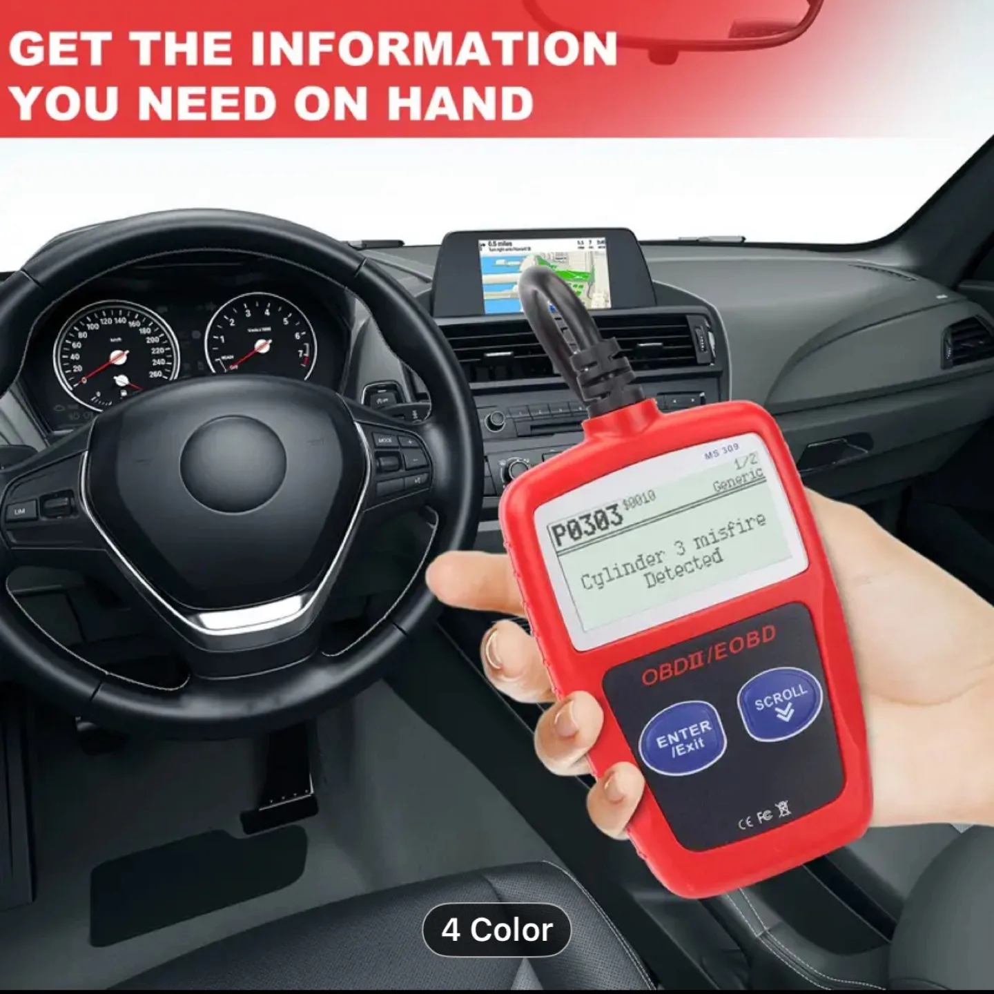 Classic Enhanced OBD2 Scanner for Car Engine Fault Code Reader image indicator(8)