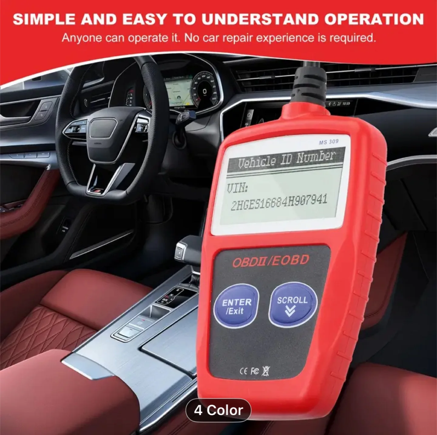Classic Enhanced OBD2 Scanner for Car Engine Fault Code Reader image indicator(7)