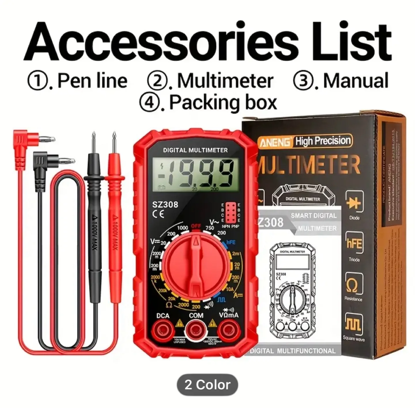 Mili portable high-precision digital display multimeter image indicator(9)