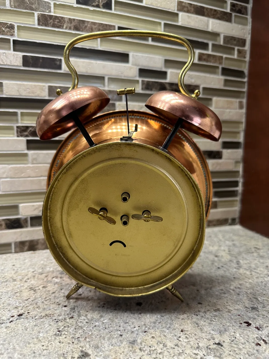 Vintage Kaiser Copper Alarm Clock - West Germany image indicator(2)
