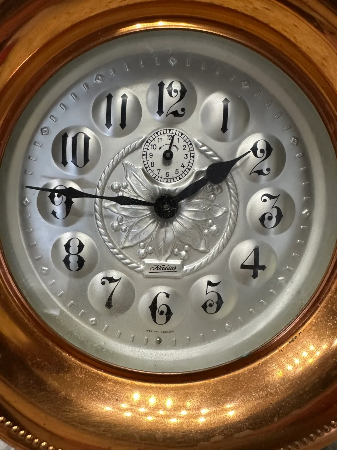 Vintage Kaiser Copper Alarm Clock - West Germany image indicator(3)