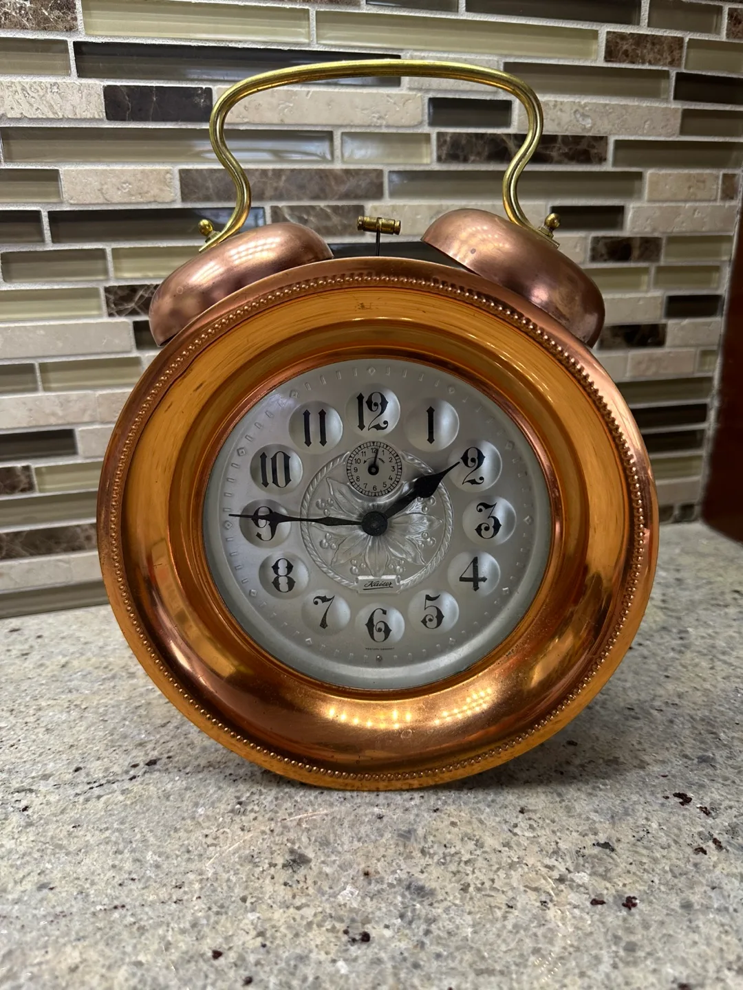 Vintage Kaiser Copper Alarm Clock - West Germany thumbnail