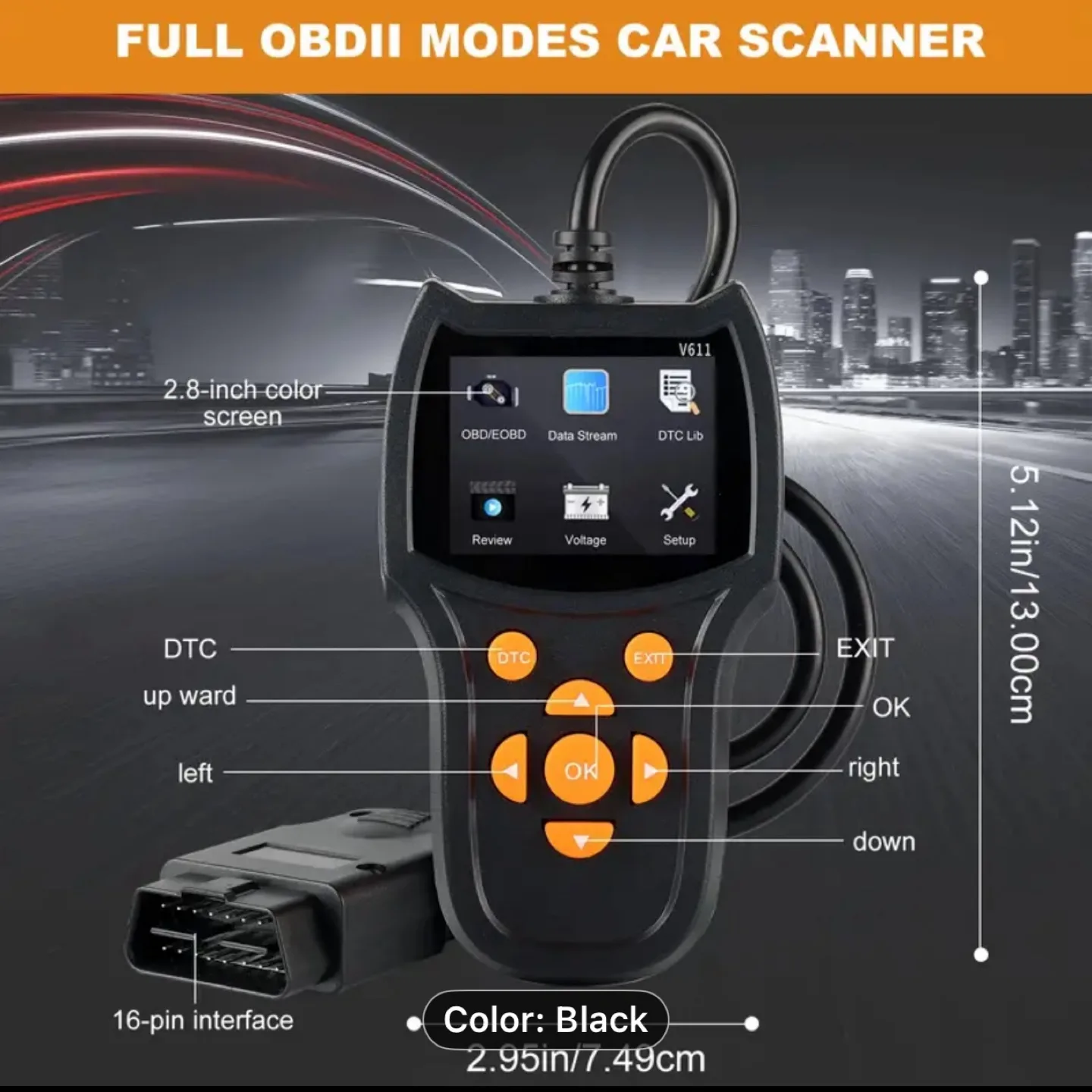 OBD II CAN Diagnostic Tool - Advanced Car Scanner image indicator(8)