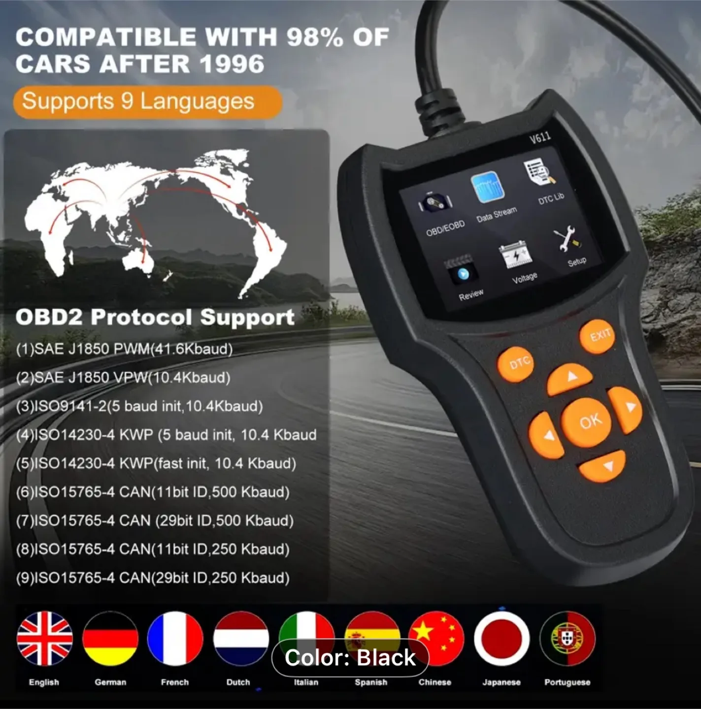 OBD II CAN Diagnostic Tool - Advanced Car Scanner image indicator(3)
