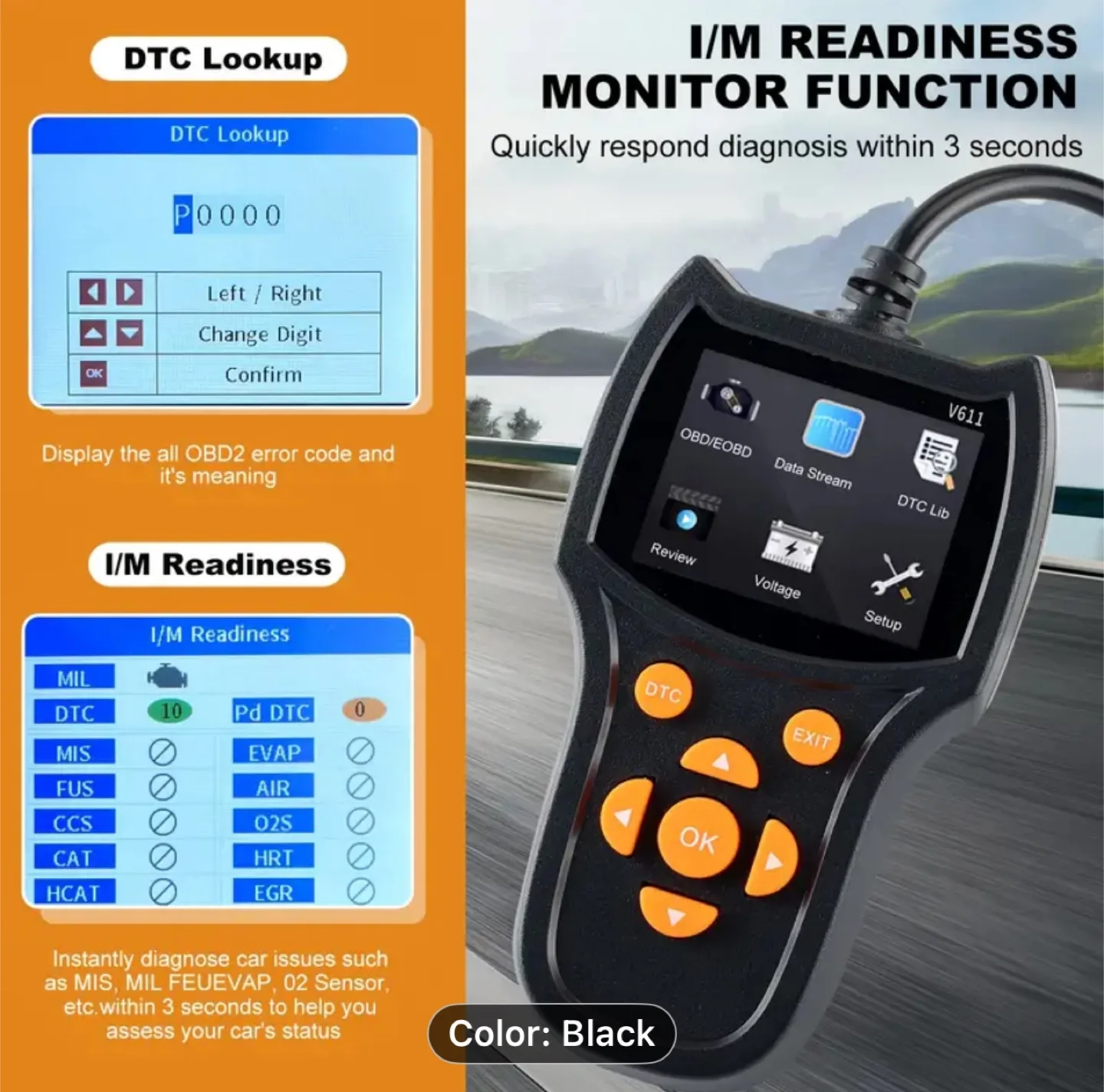 OBD II CAN Diagnostic Tool - Advanced Car Scanner image indicator(5)