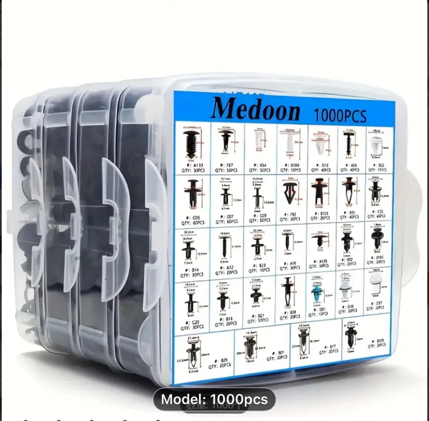1000pcs Automotive Fastener Kit image indicator(7)