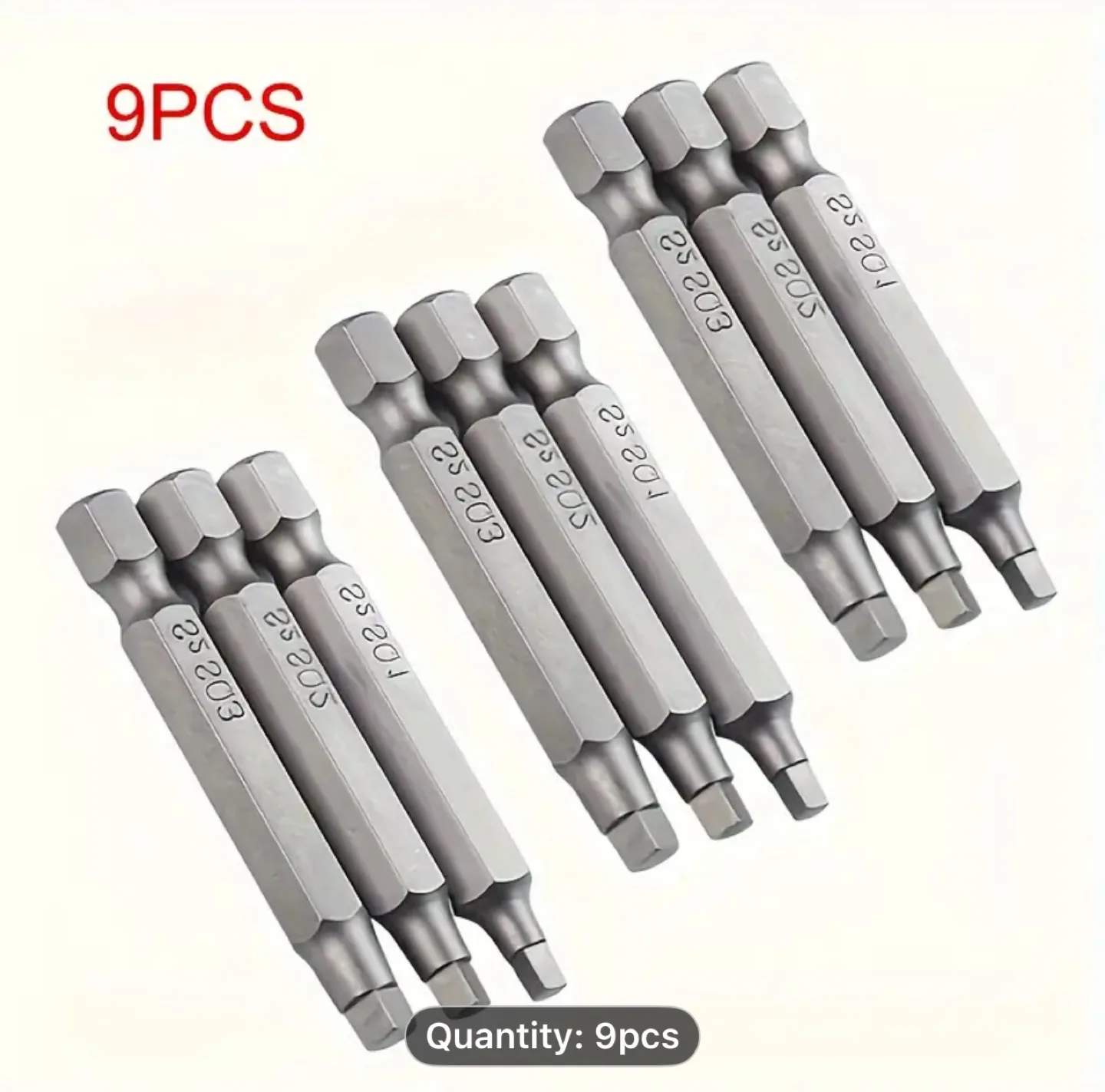 Hexagon Shank Long Magnetic Square Head Screwdriver Bit Set image indicator(6)