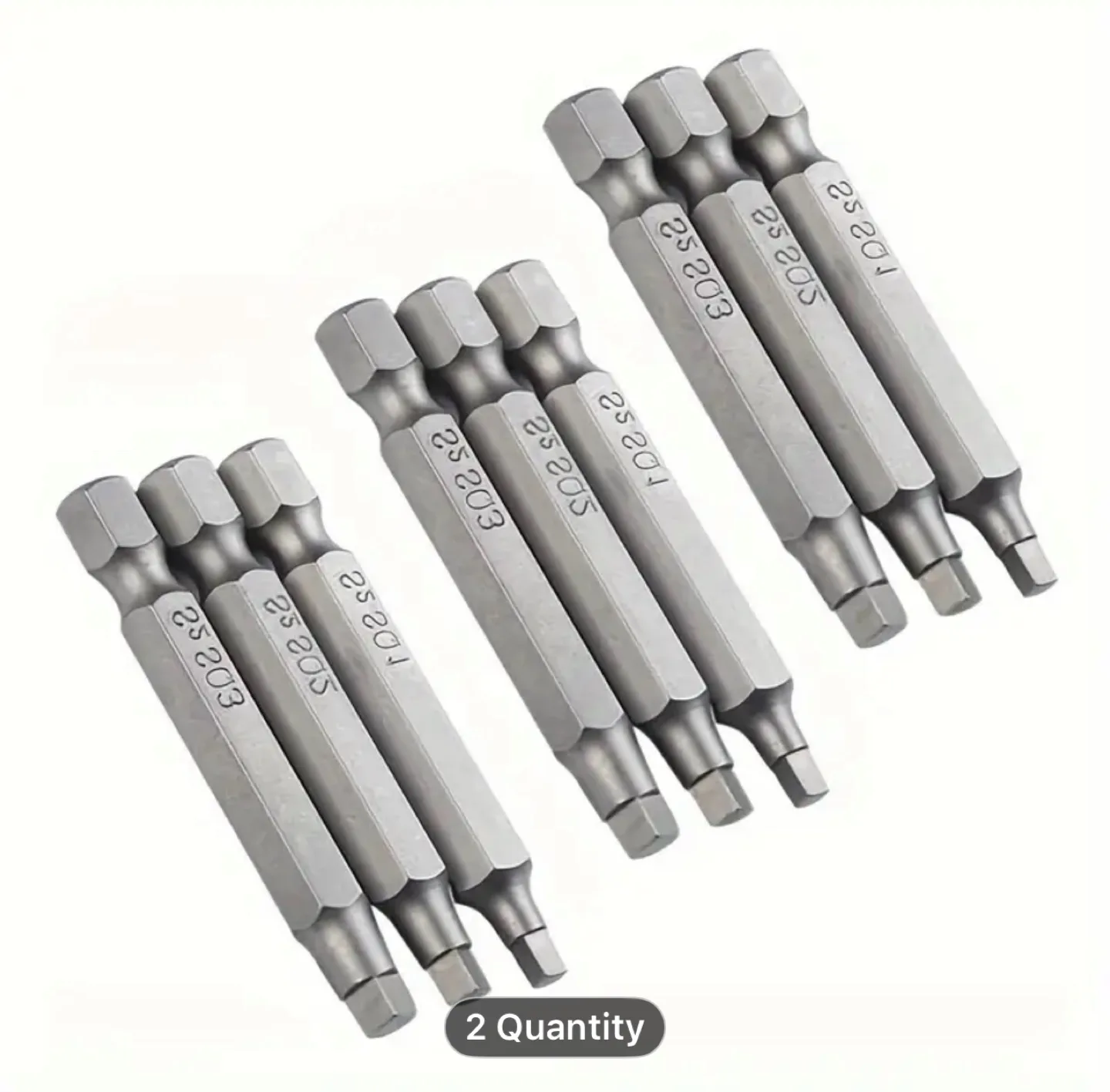 Hexagon Shank Long Magnetic Square Head Screwdriver Bit Set image indicator(3)