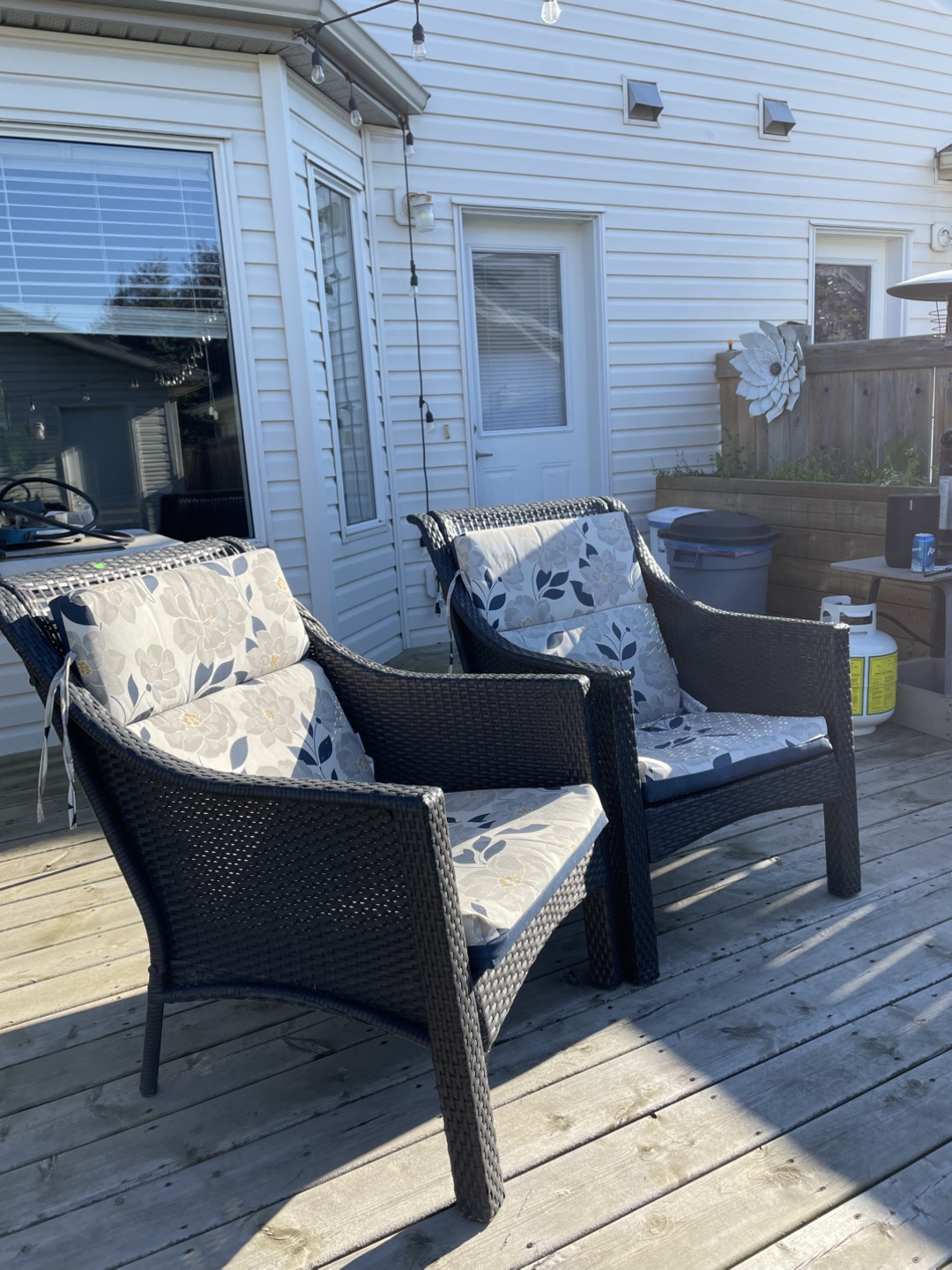 Outdoor Wicker Patio Chairs (Set of 2) - photo 2