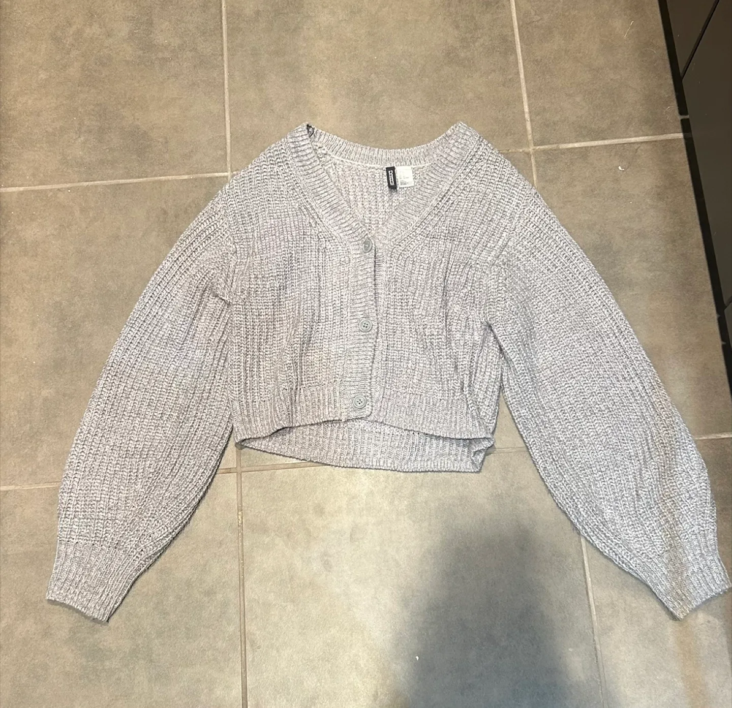H&M Divided Grey Knit Cardigan - Size Small thumbnail