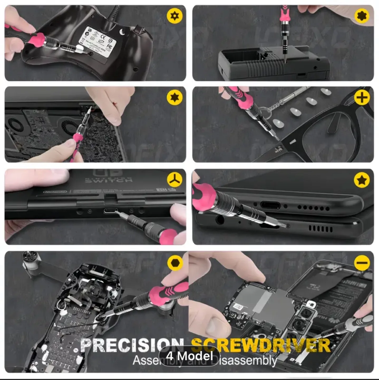 115in 1 pink Screwdriver Kit with Case image indicator(9)