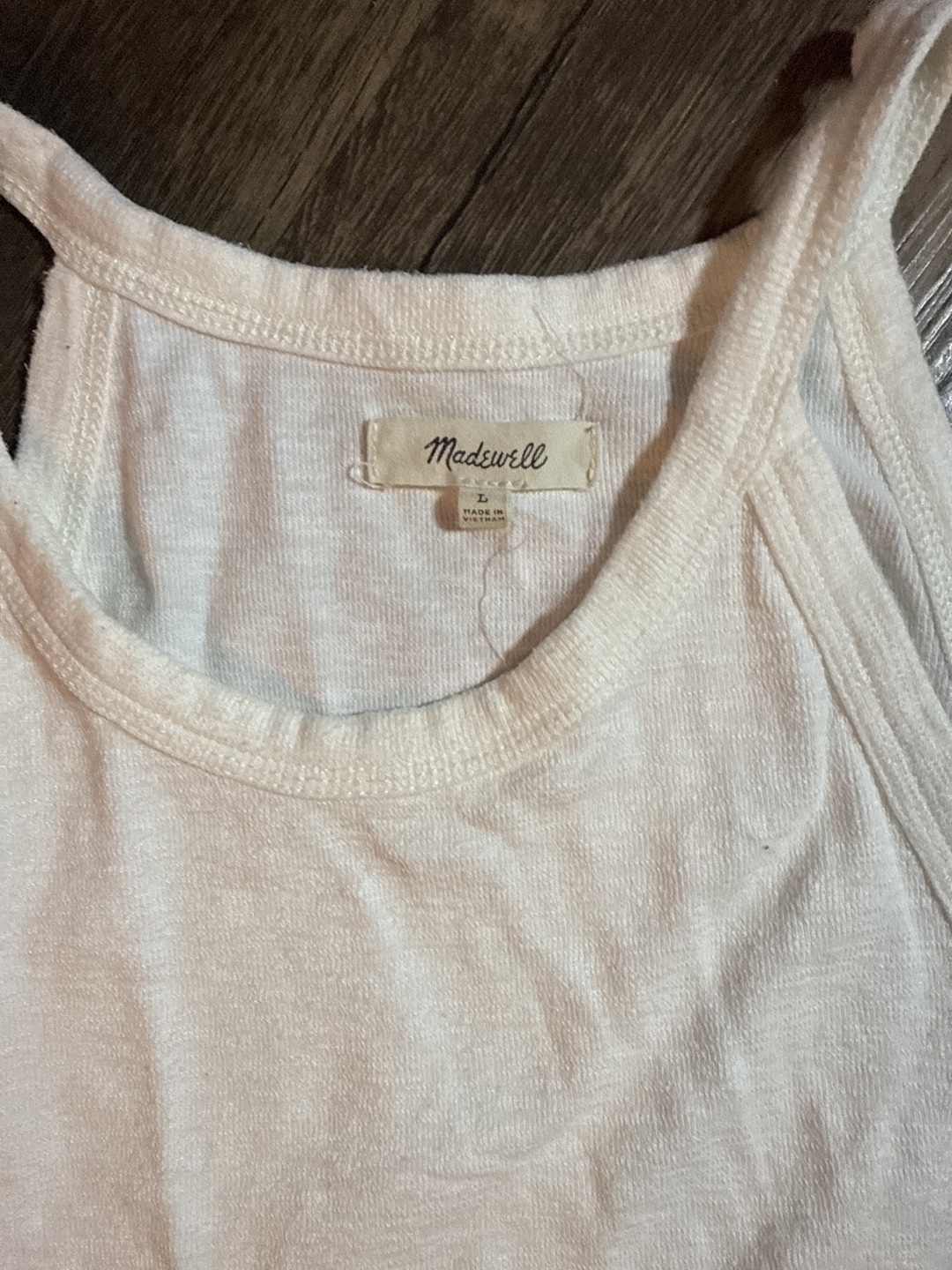 Madewell White Tank Top - Size L - photo 2