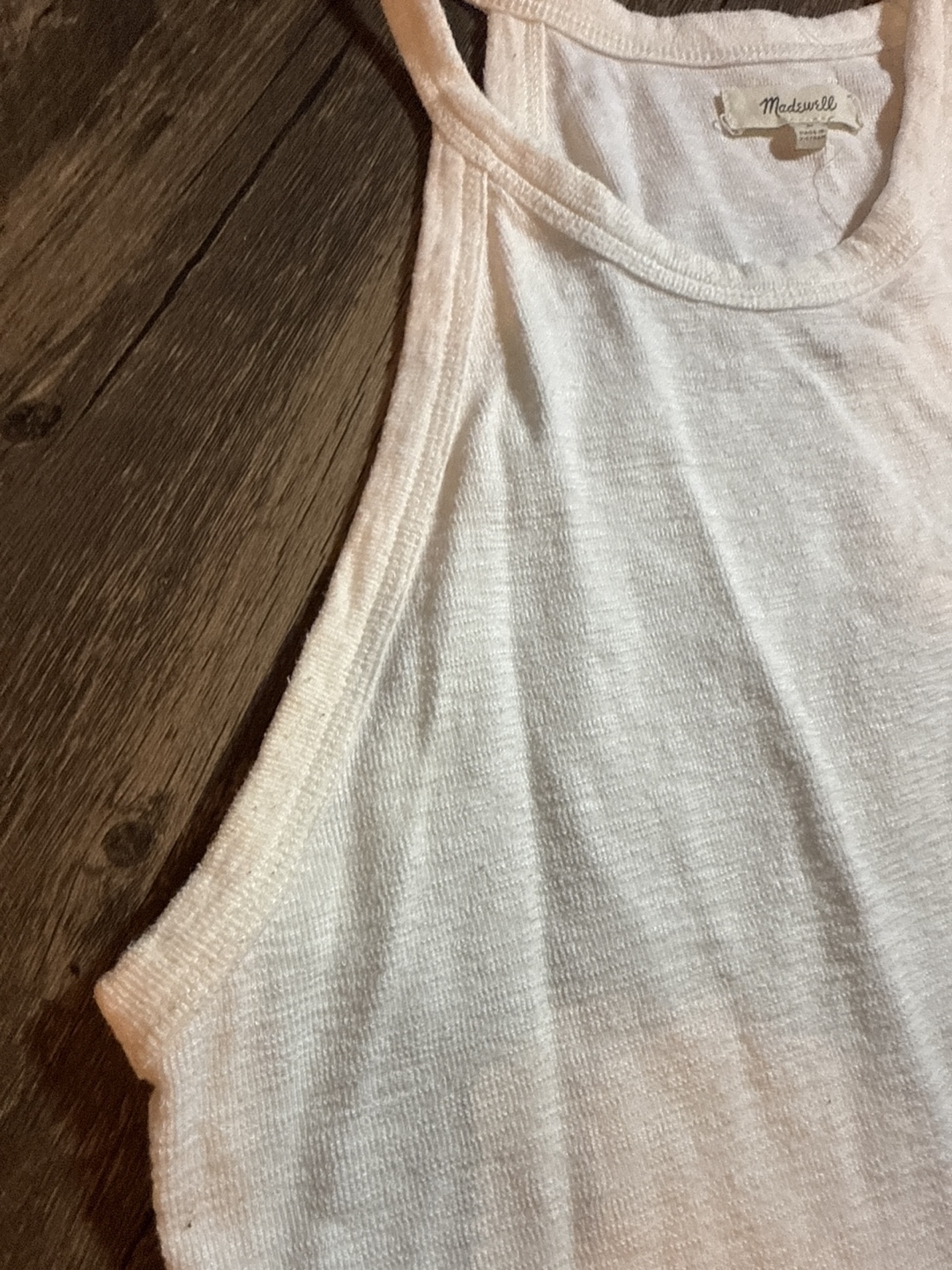 Madewell White Tank Top - Size L - photo 3