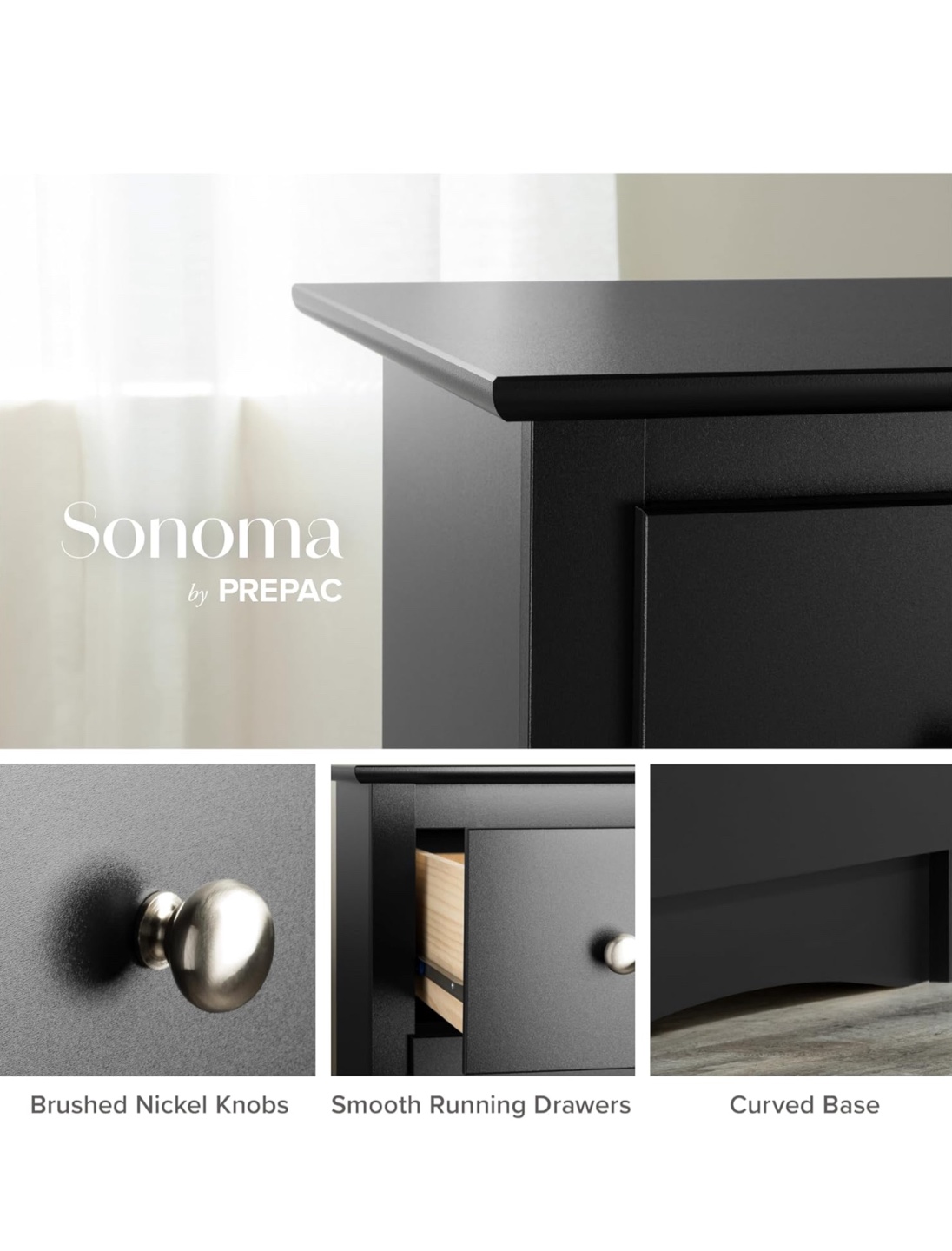 Prepac Sonoma Black Double Drawer Dresser - photo 4