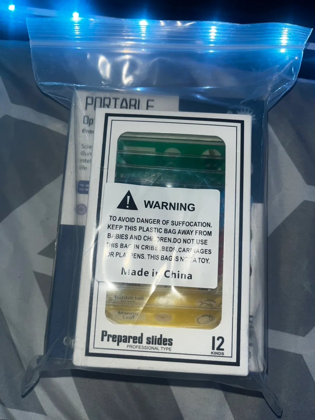 Portable Optical Microscope + Prepared Slides image indicator(7)