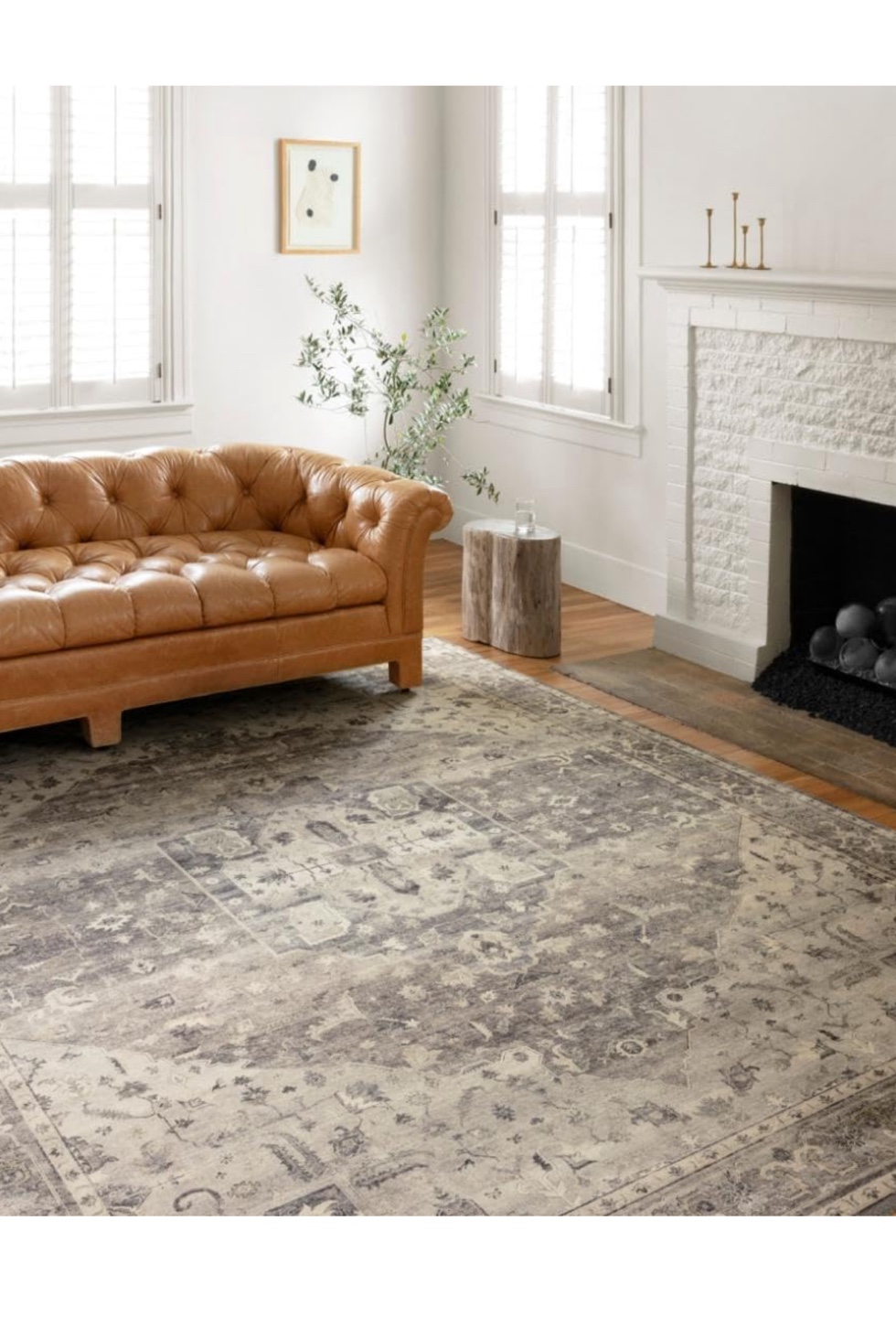 Loloi Hathaway Collection Rug, 2'x5', Steel/Ivory
