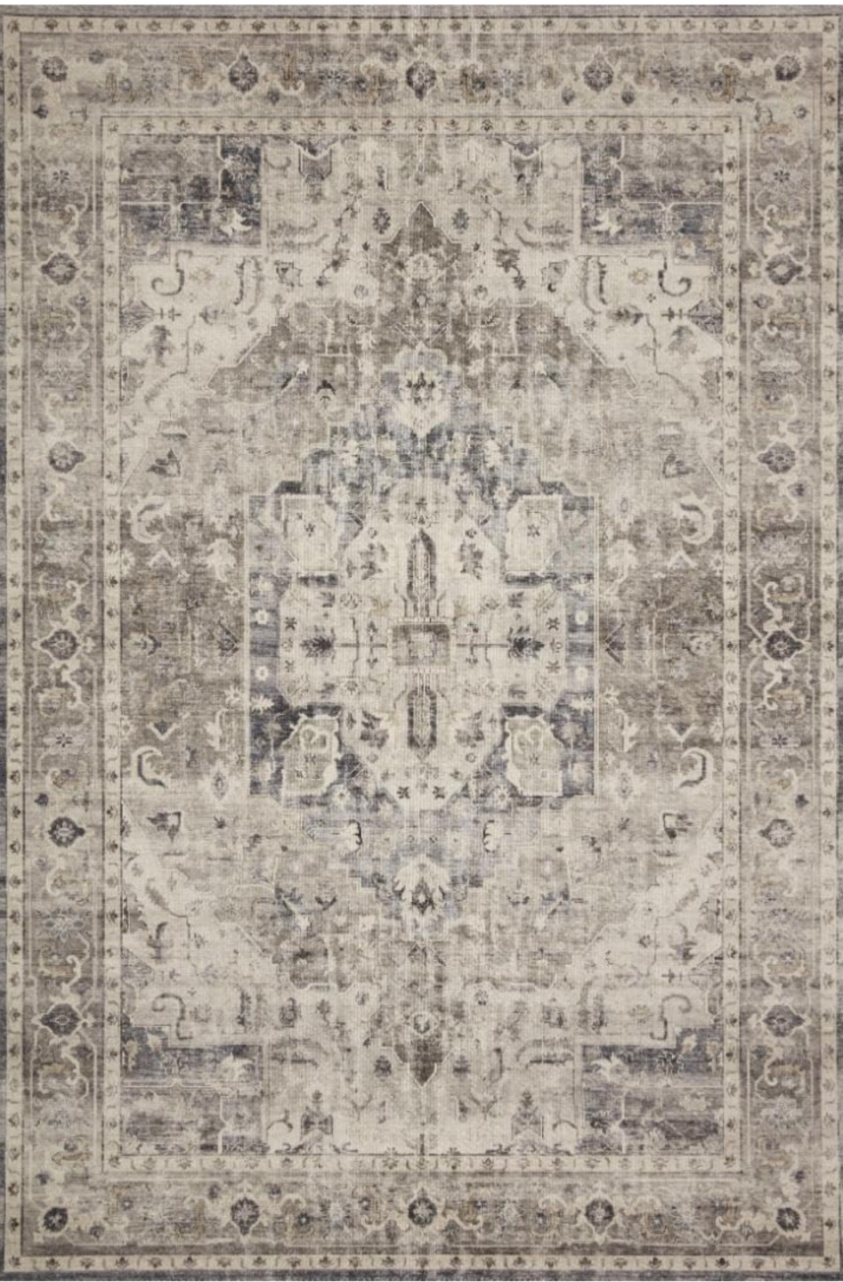Loloi Hathaway Collection Rug, 2'x5', Steel/Ivory - photo 3