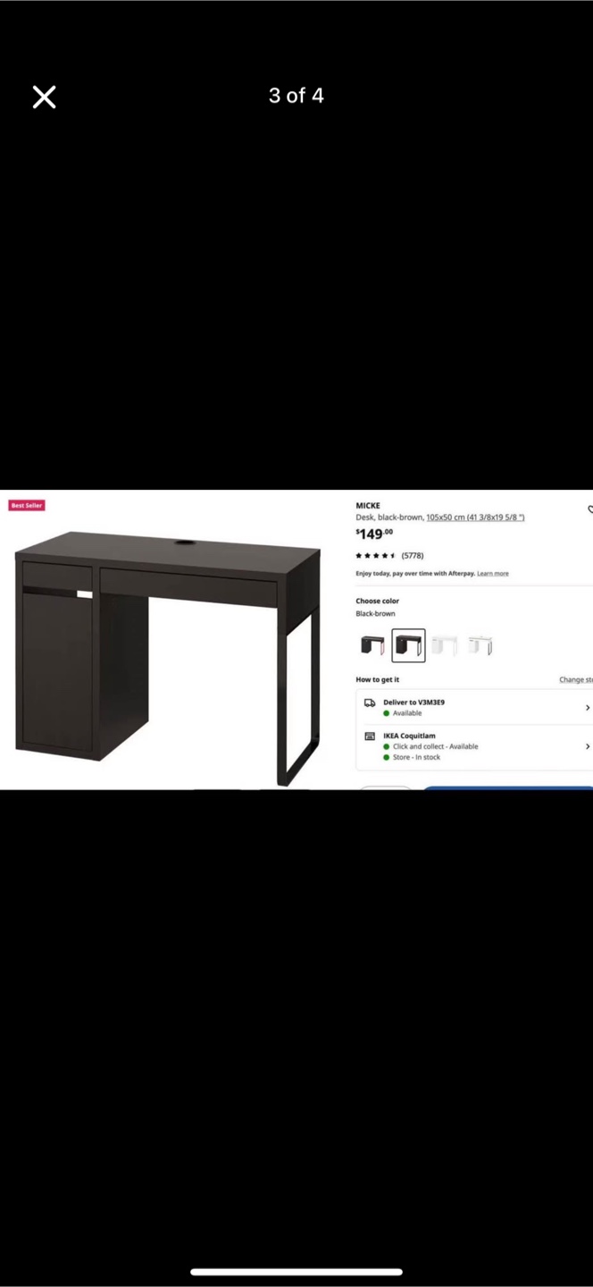 IKEA Micke Desk - Black-Brown - photo 3