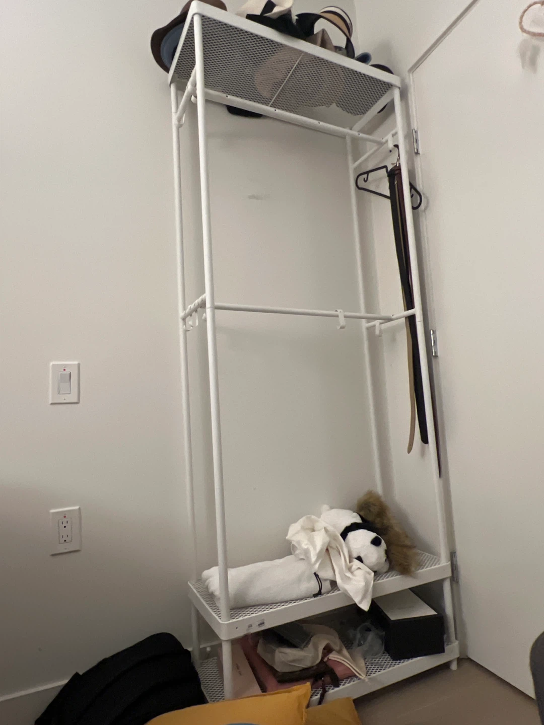 IKEA MACKAPÄR Coat rack with shoe storage unit, white