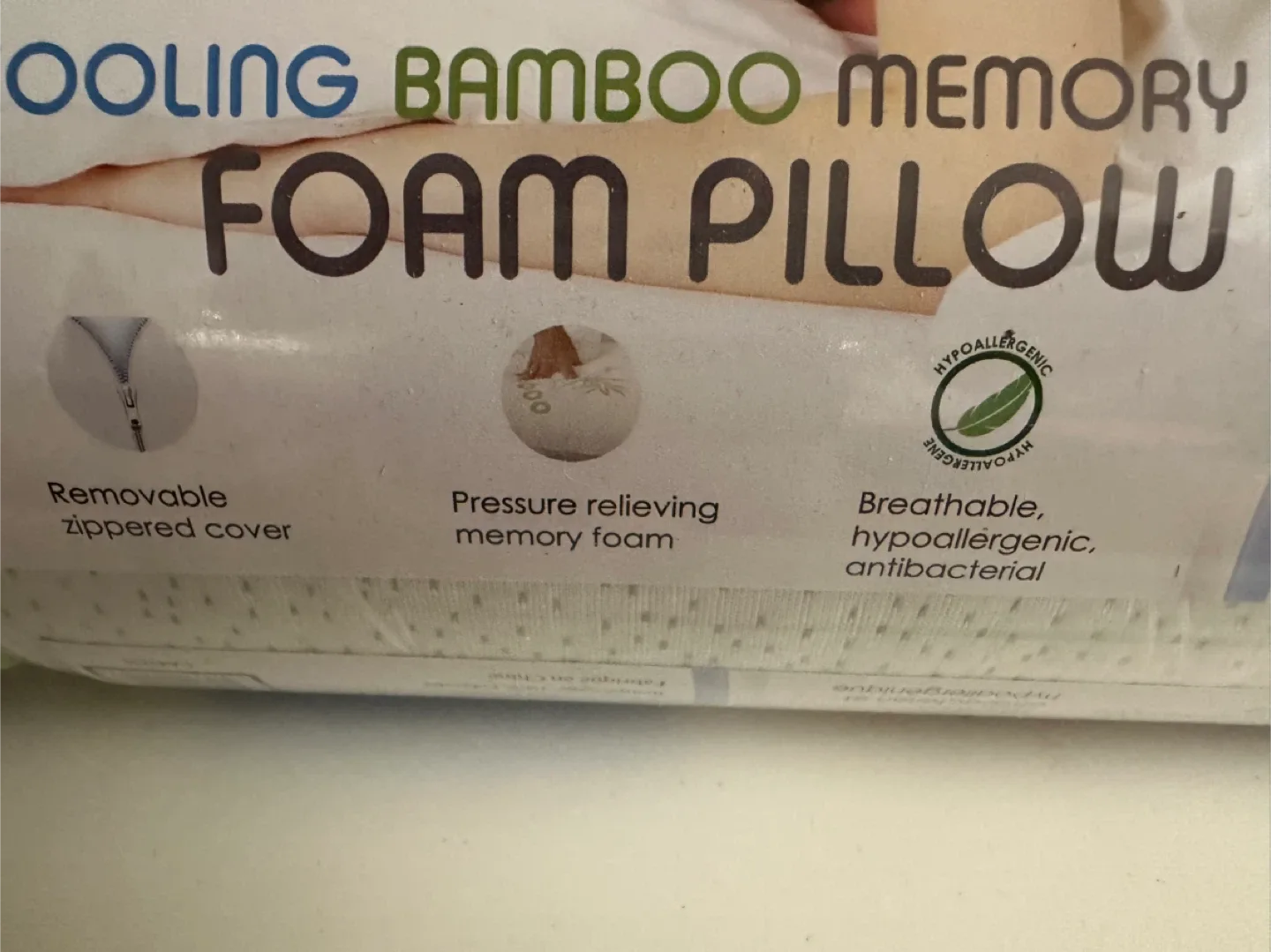 Standard Sized Cooling Bamboo Memory Foam Pillow image indicator(2)