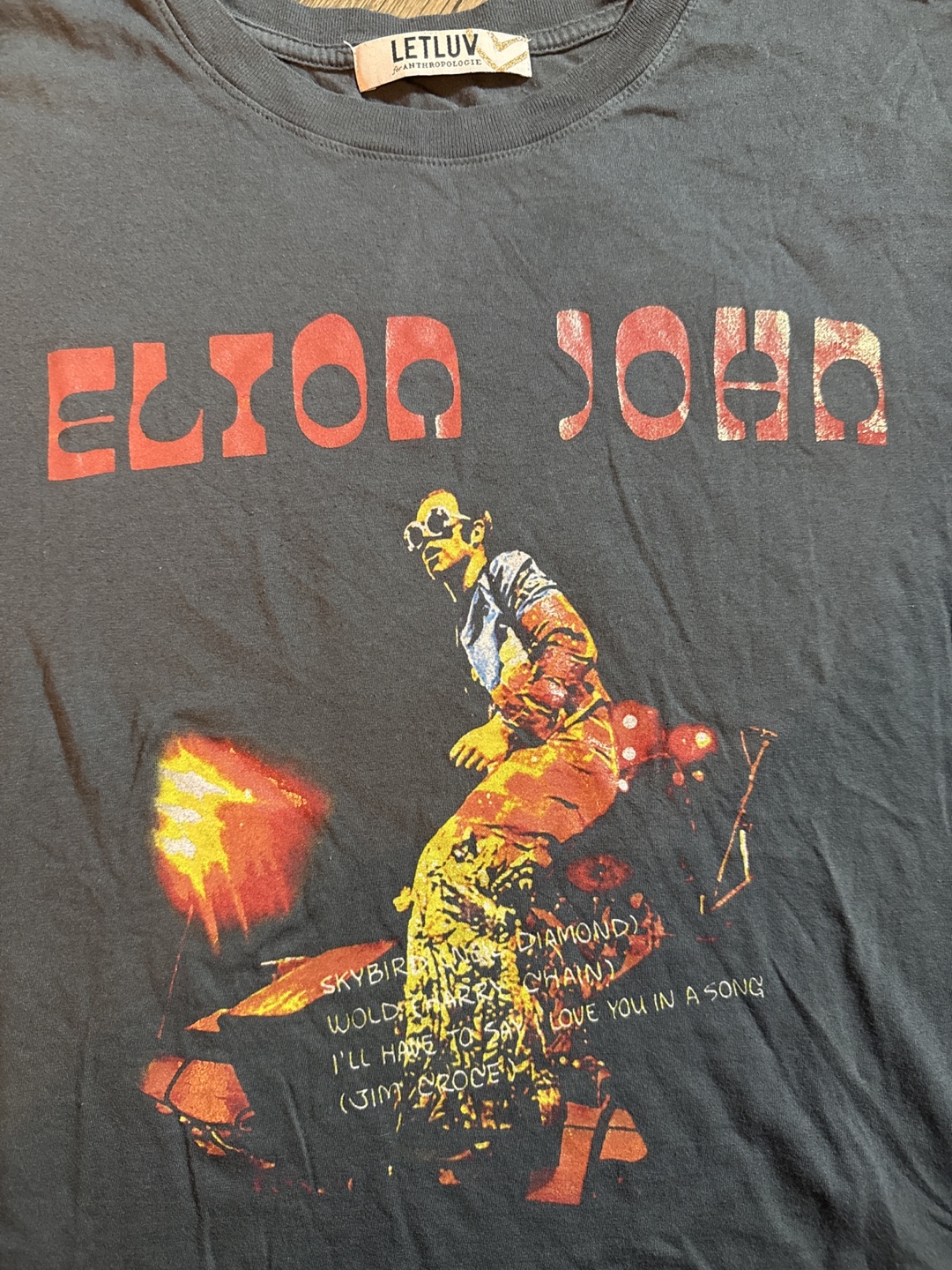 LET LUV for Anthropologie Elton John Graphic Tee - photo 5
