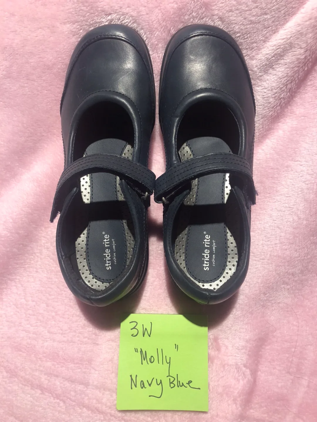 Stride Rite Molly Navy Blue Shoes - Size 3W image indicator(2)