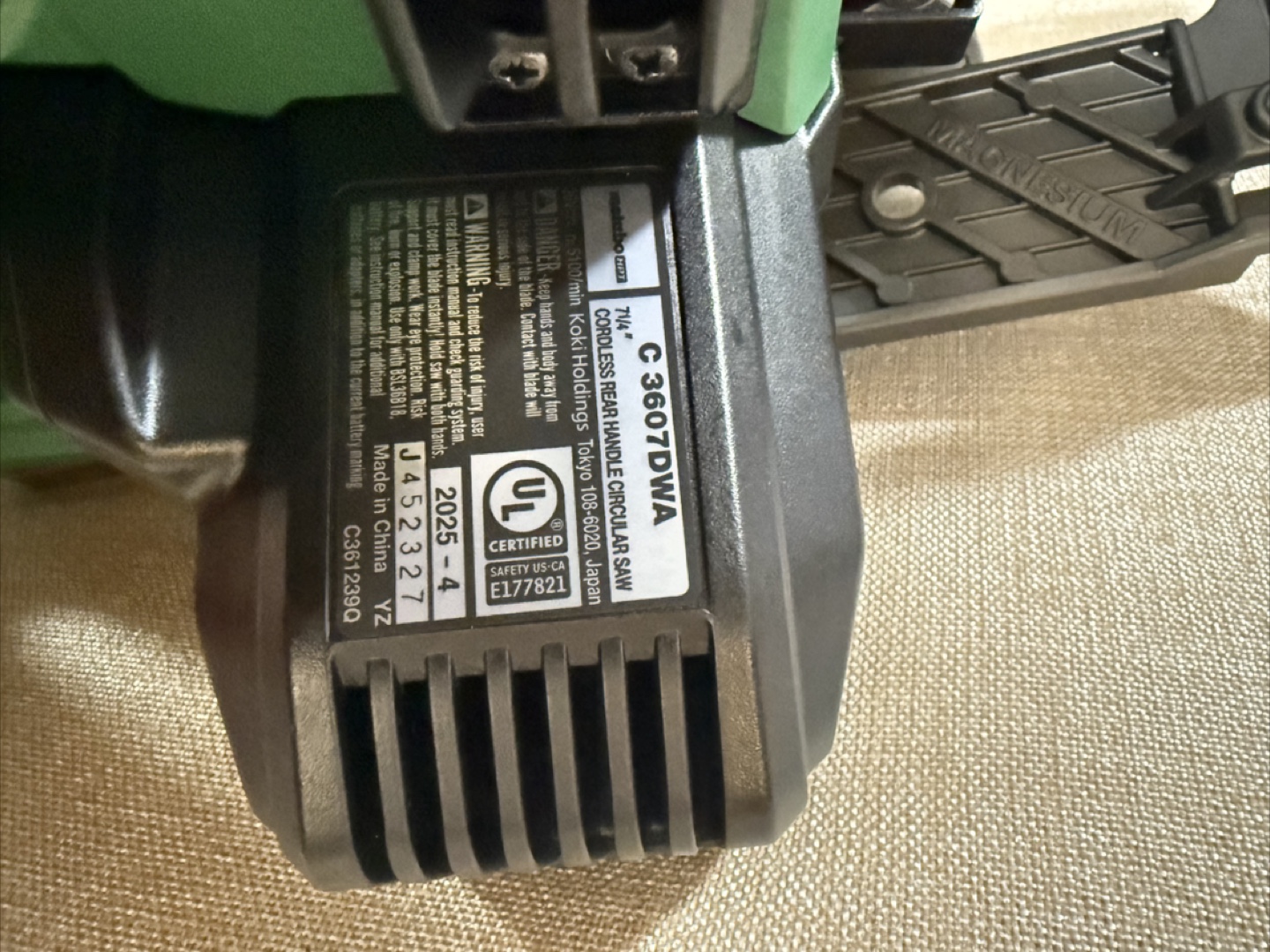 Metabo HPT C3607DWA Cordless Circular Saw - photo 4