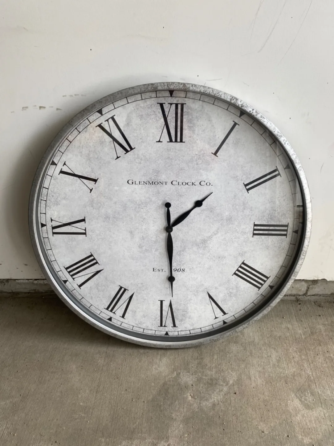 Oversized Wall Clock Traditional Style with Roman Numerals 28x28 thumbnail