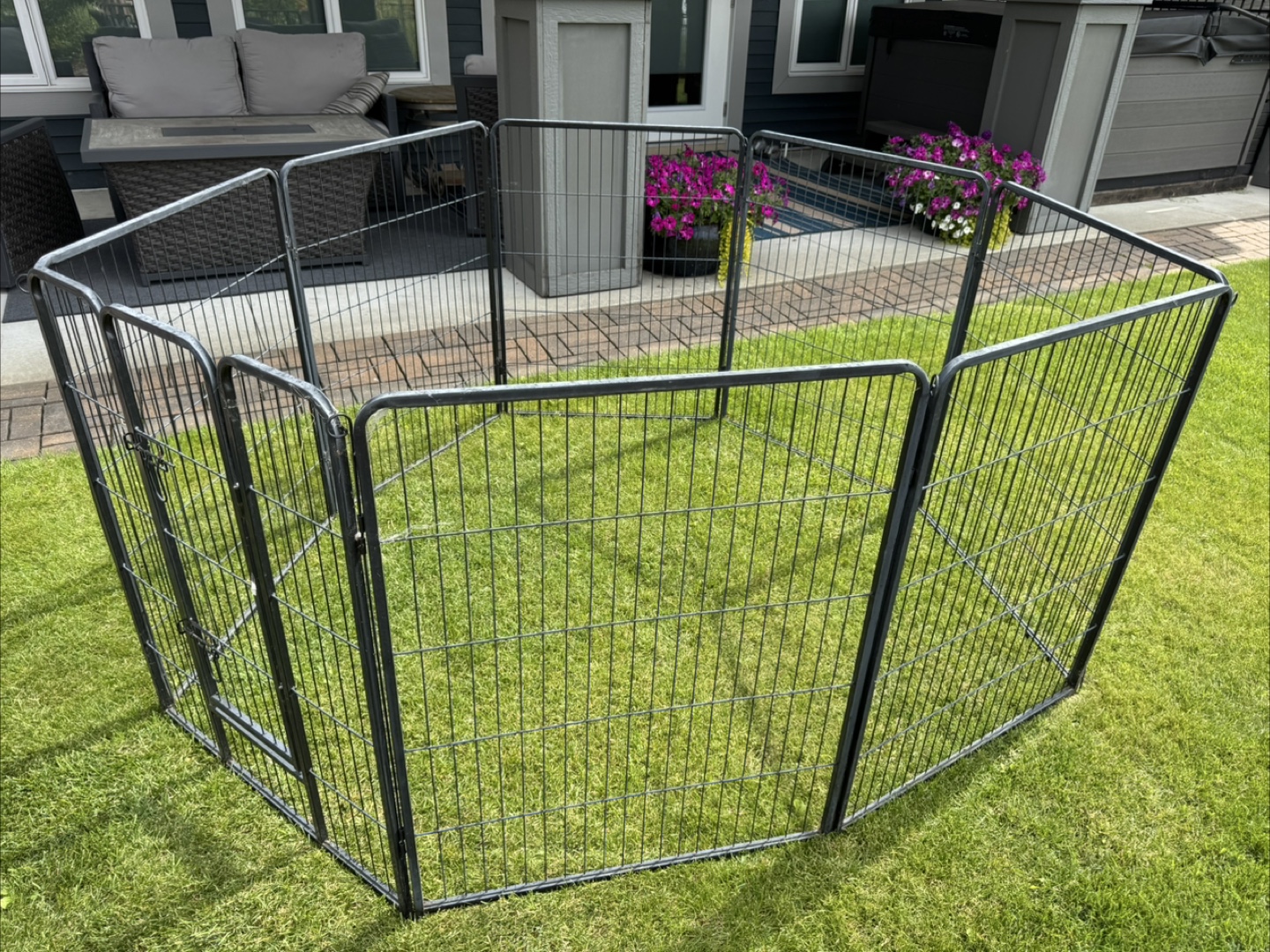 Portable Metal kennel Pet Playpen - 8 Panels - photo 3