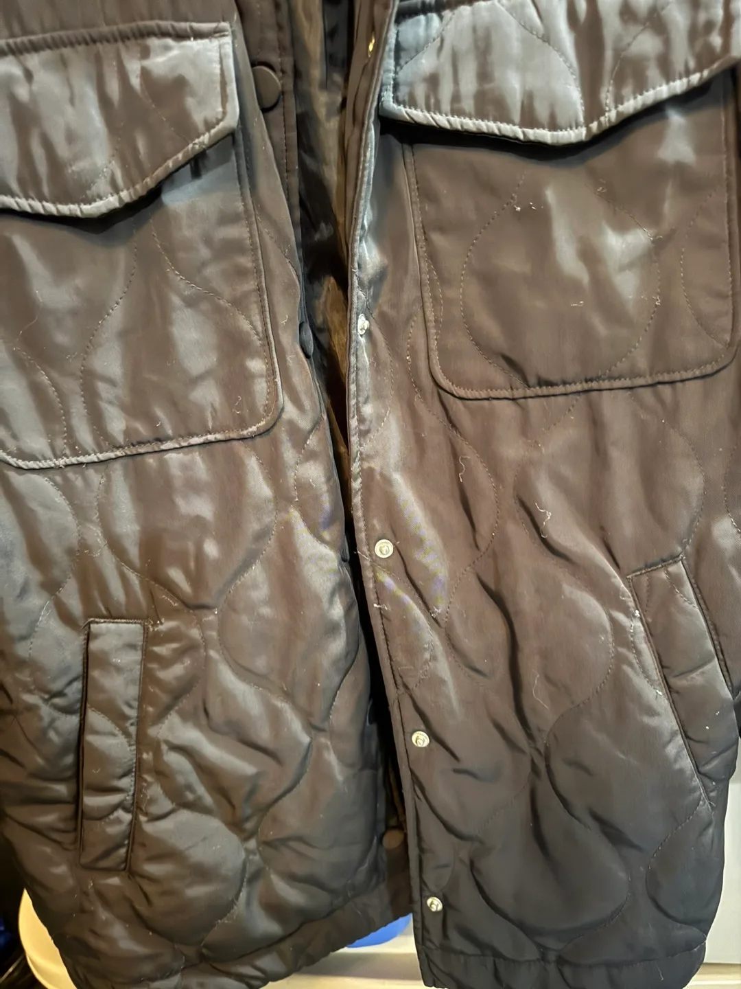H&M Divided Black Quilted Jacket - Size S thumbnail