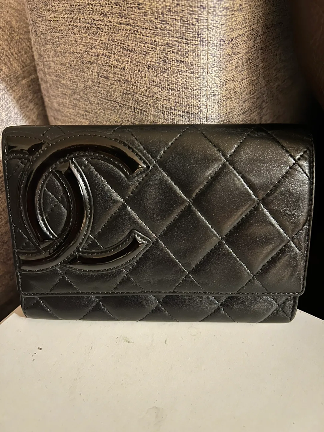 Chanel Black Quilted Leather Wallet thumbnail