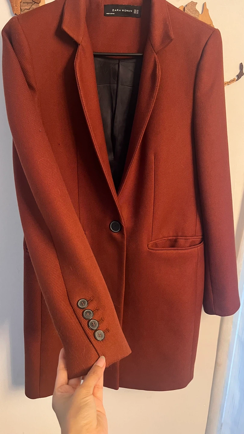 Zara Woman Coat / Blazer – Rust (XS) 🍂🧥