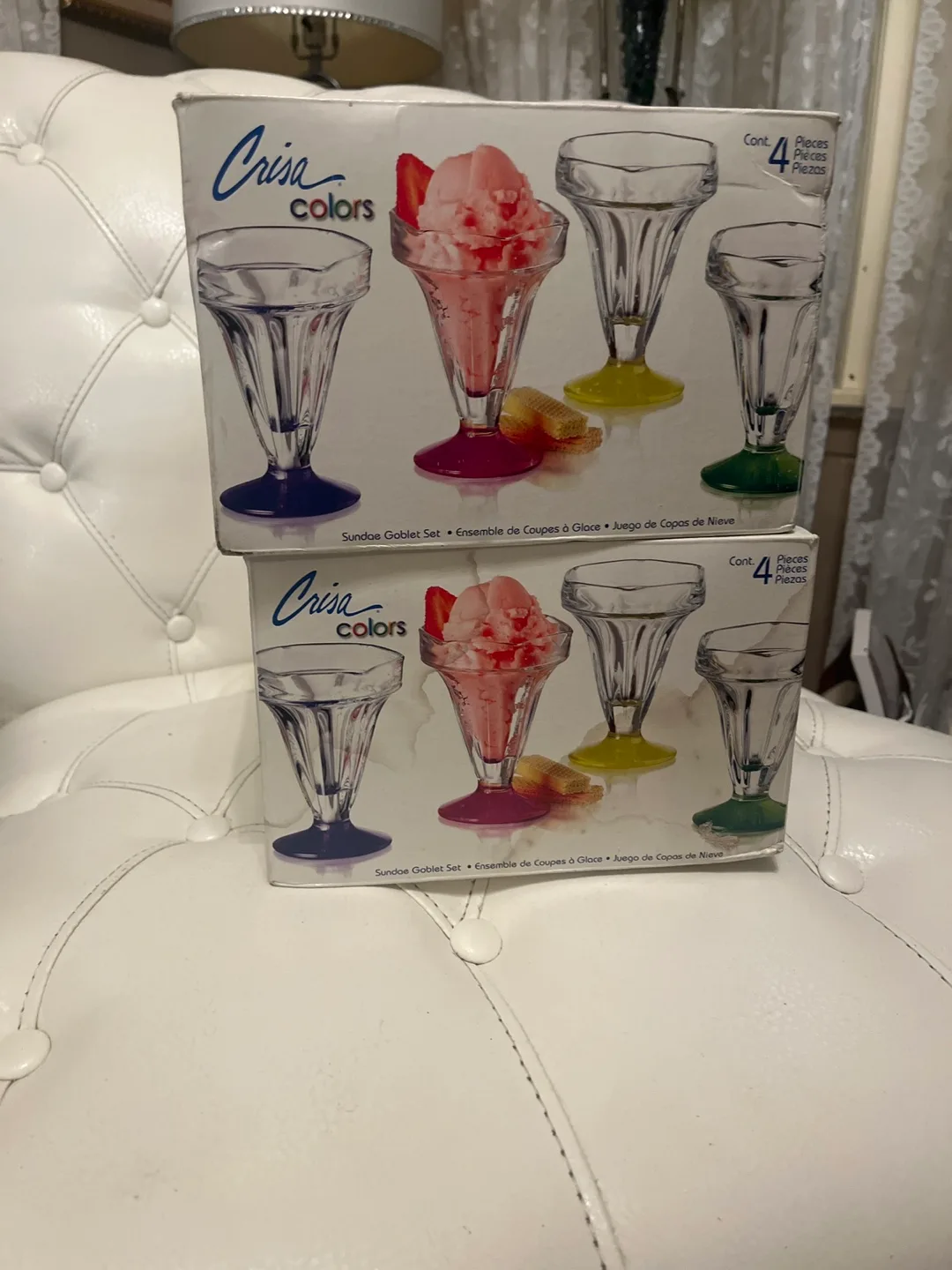 Crrisa Colors Sundae Goblet Set - 4 Pieces