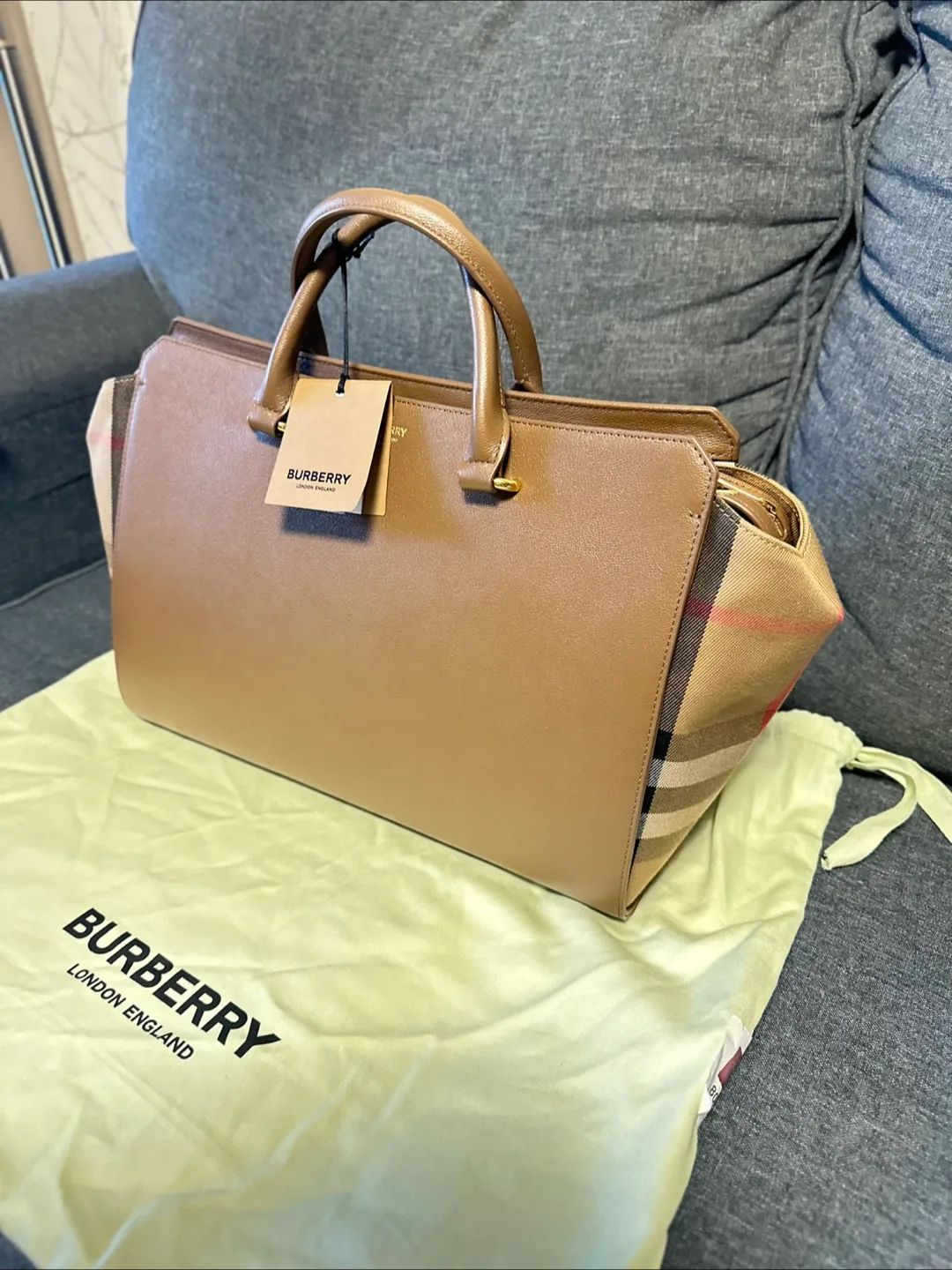 Burberry Banner Leather Satchel Bag