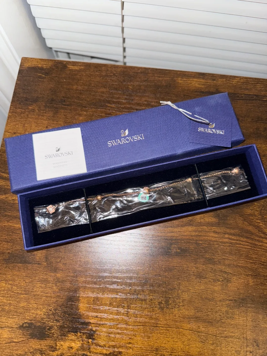 Brand new Swarovski rose Gold Crystal Bracelet with Box image indicator(3)