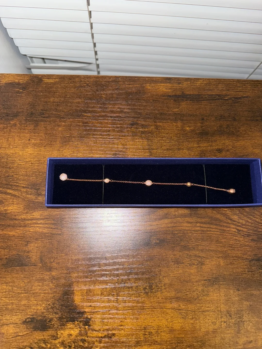 Brand new Swarovski rose Gold Crystal Bracelet with Box thumbnail