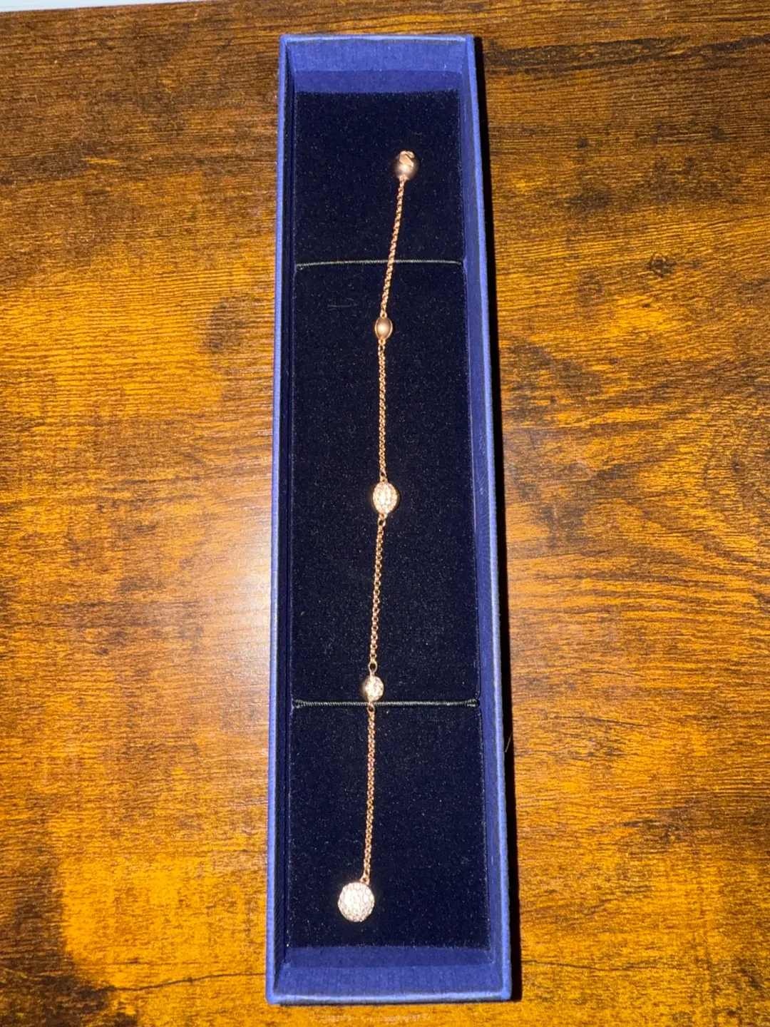 Brand new Swarovski rose Gold Crystal Bracelet with Box image indicator(2)