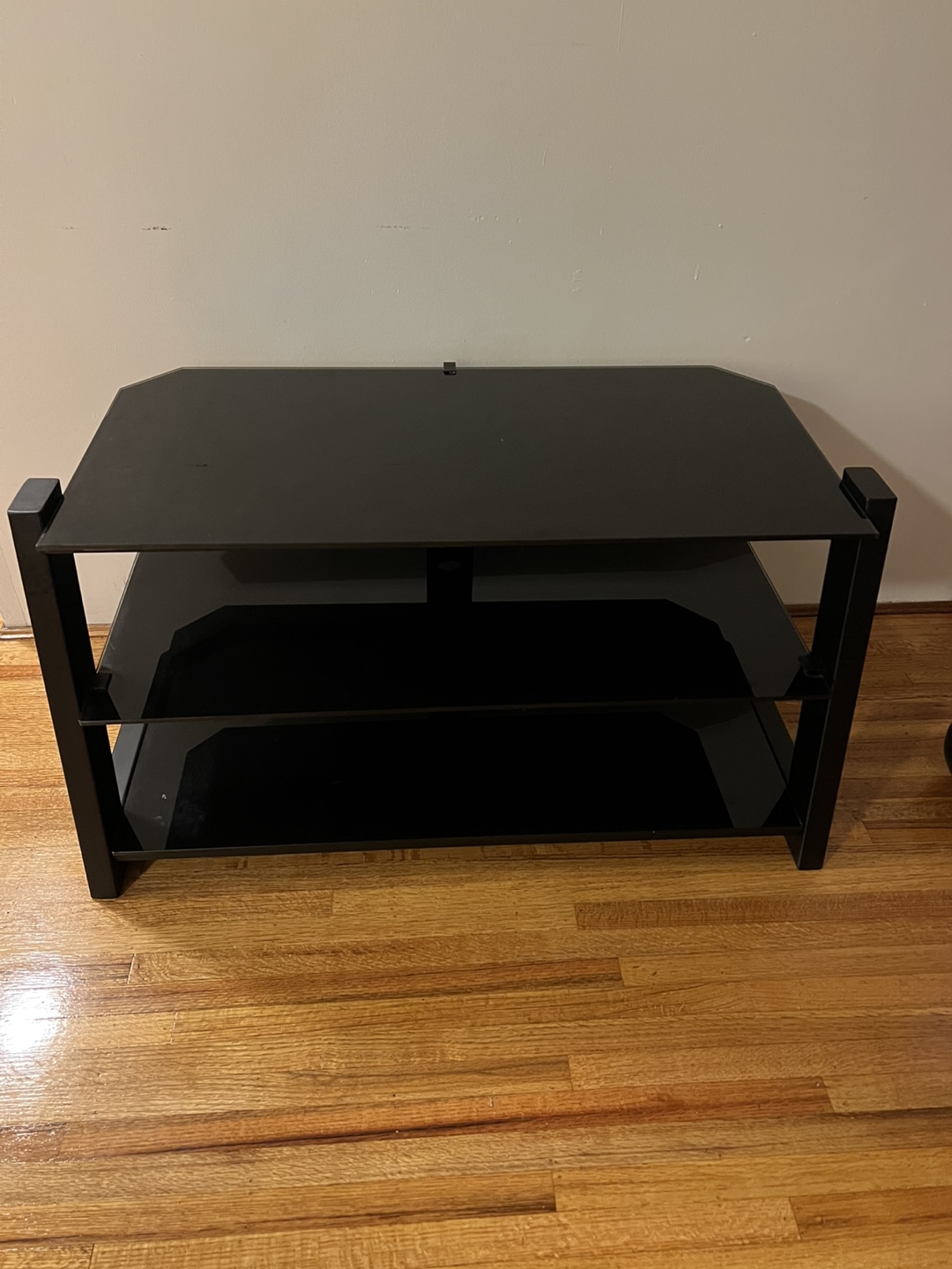 Black Glass TV Stand