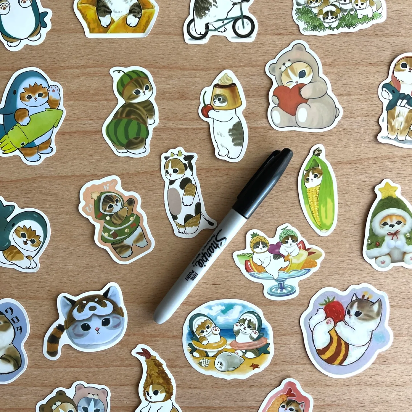 Pack of 46 Cute Mofusand Cats Stickers AC1 image indicator(5)