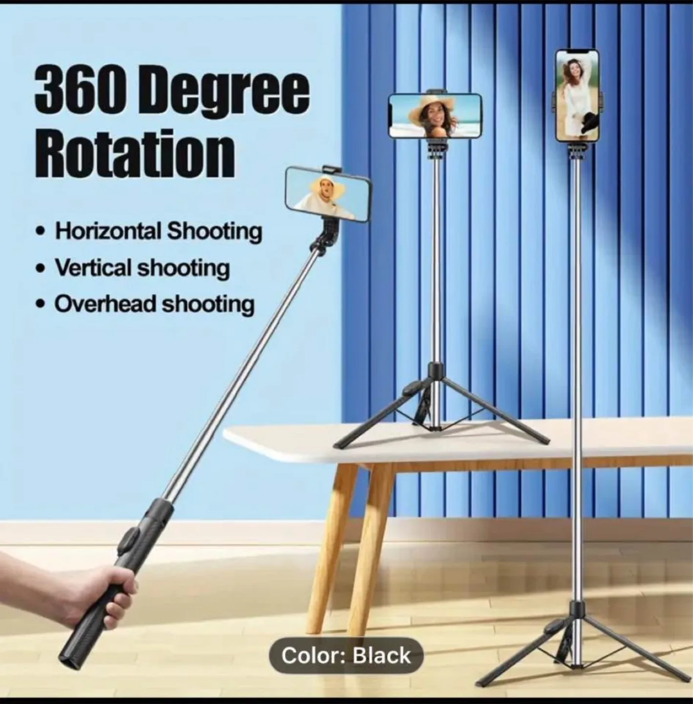 70-Inch Extendable Selfie Stick Tripod image indicator(3)