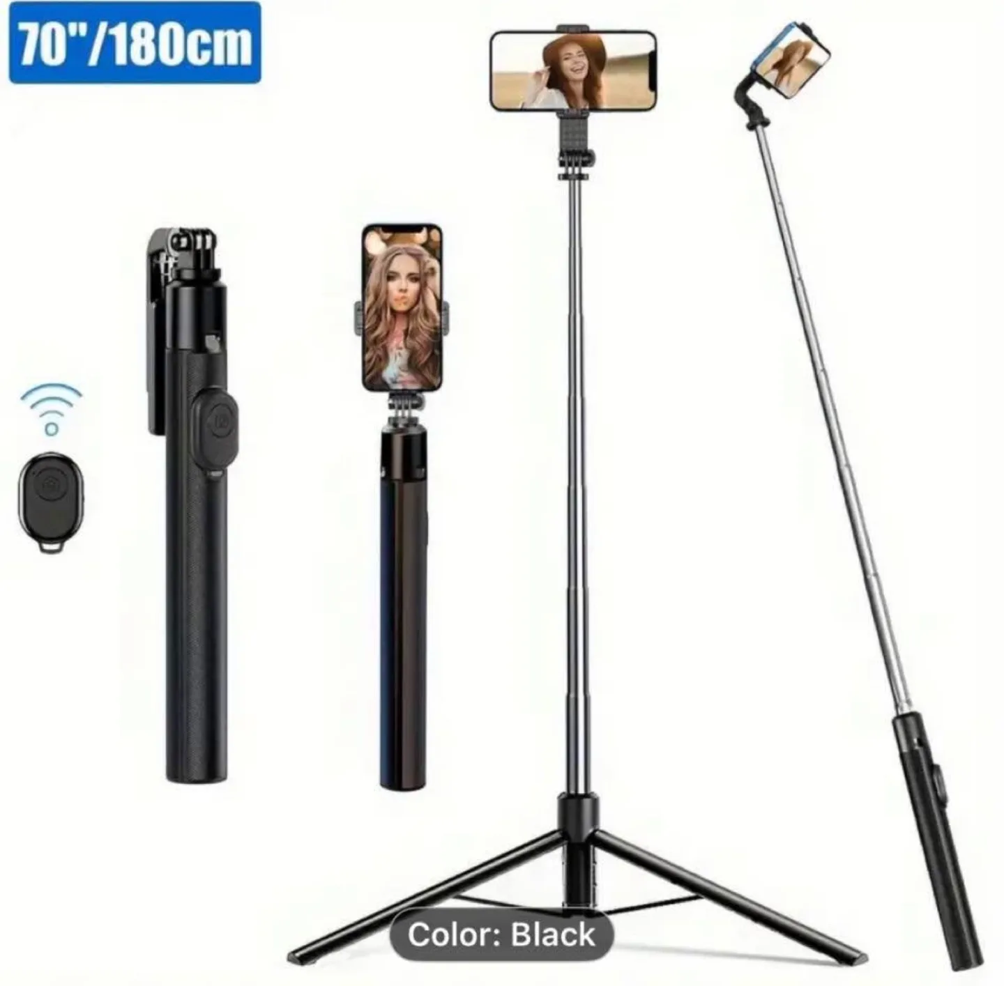 70-Inch Extendable Selfie Stick Tripod image indicator(5)