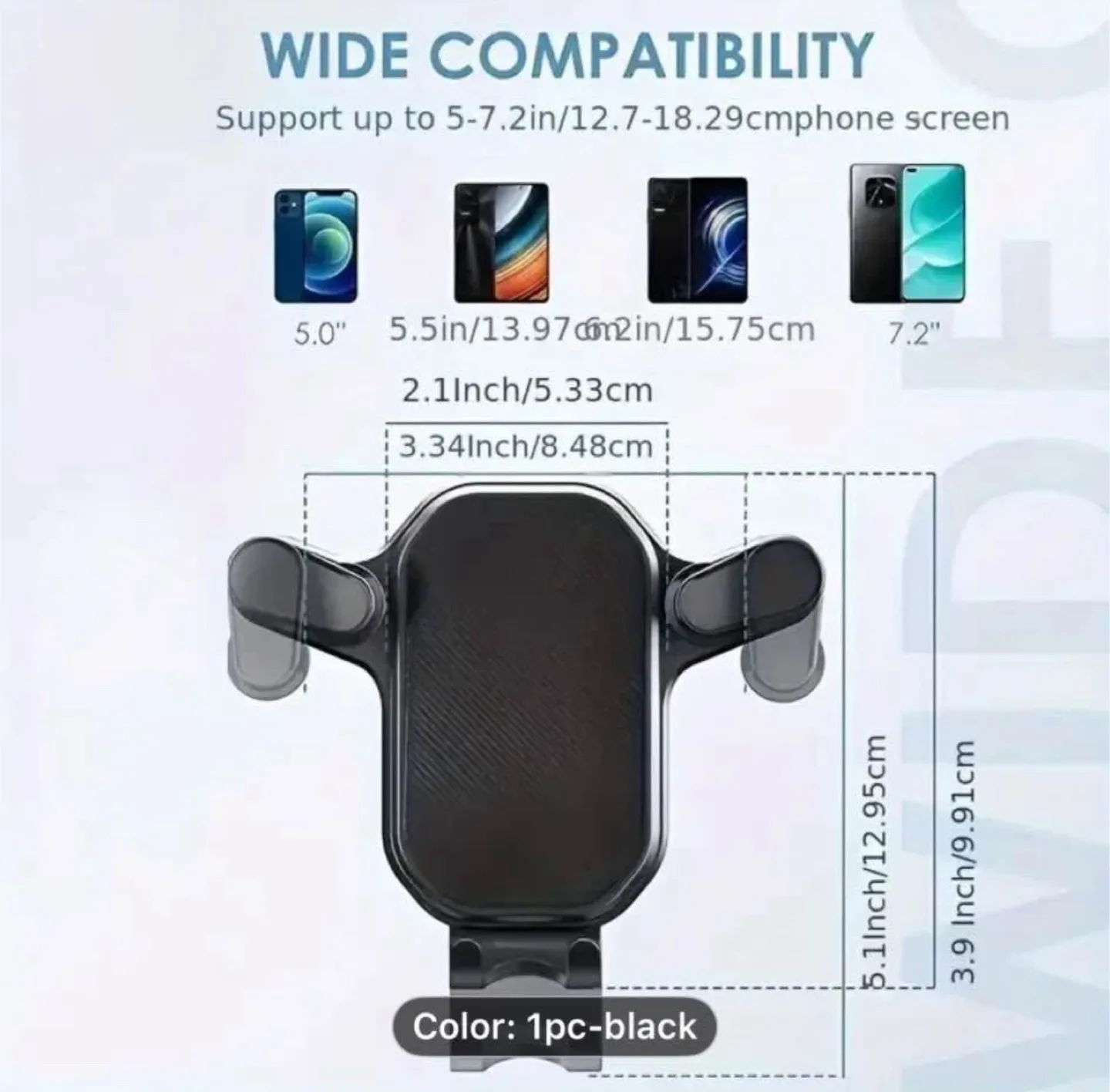 Black Car Phone Holder Mount image indicator(2)