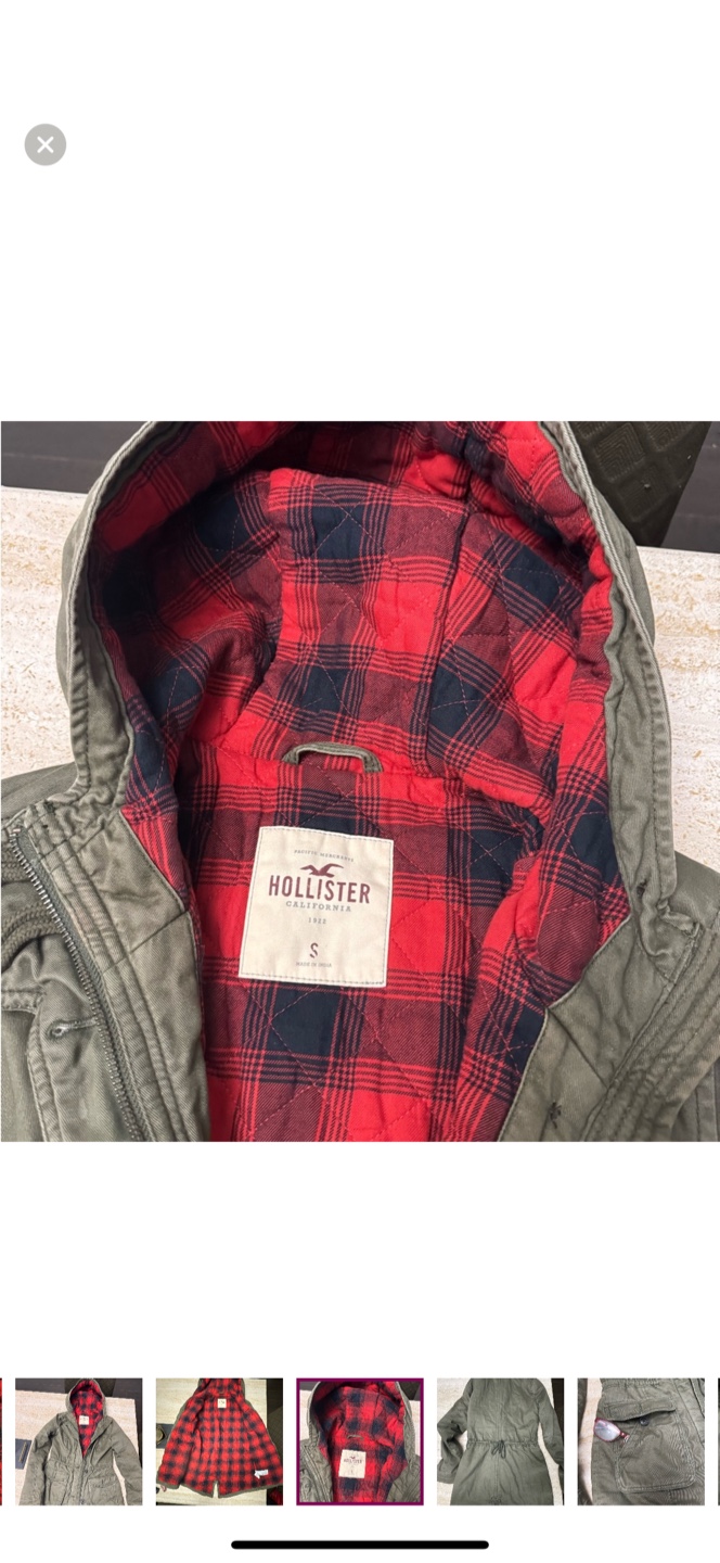 Hollister Olive Green Jacket - Size S - photo 2